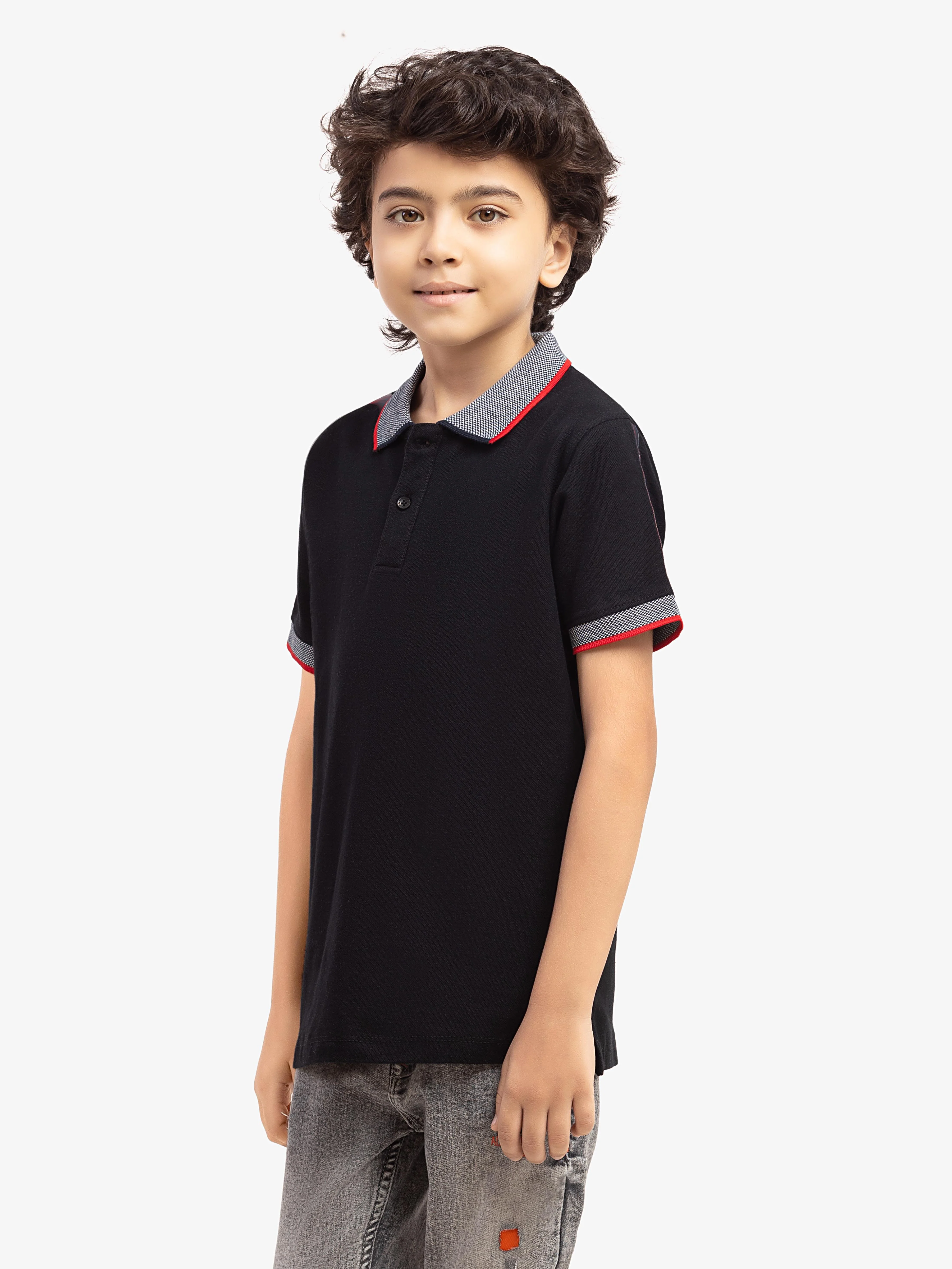 Boy's Black Polo Shirt - EBTPS5-011