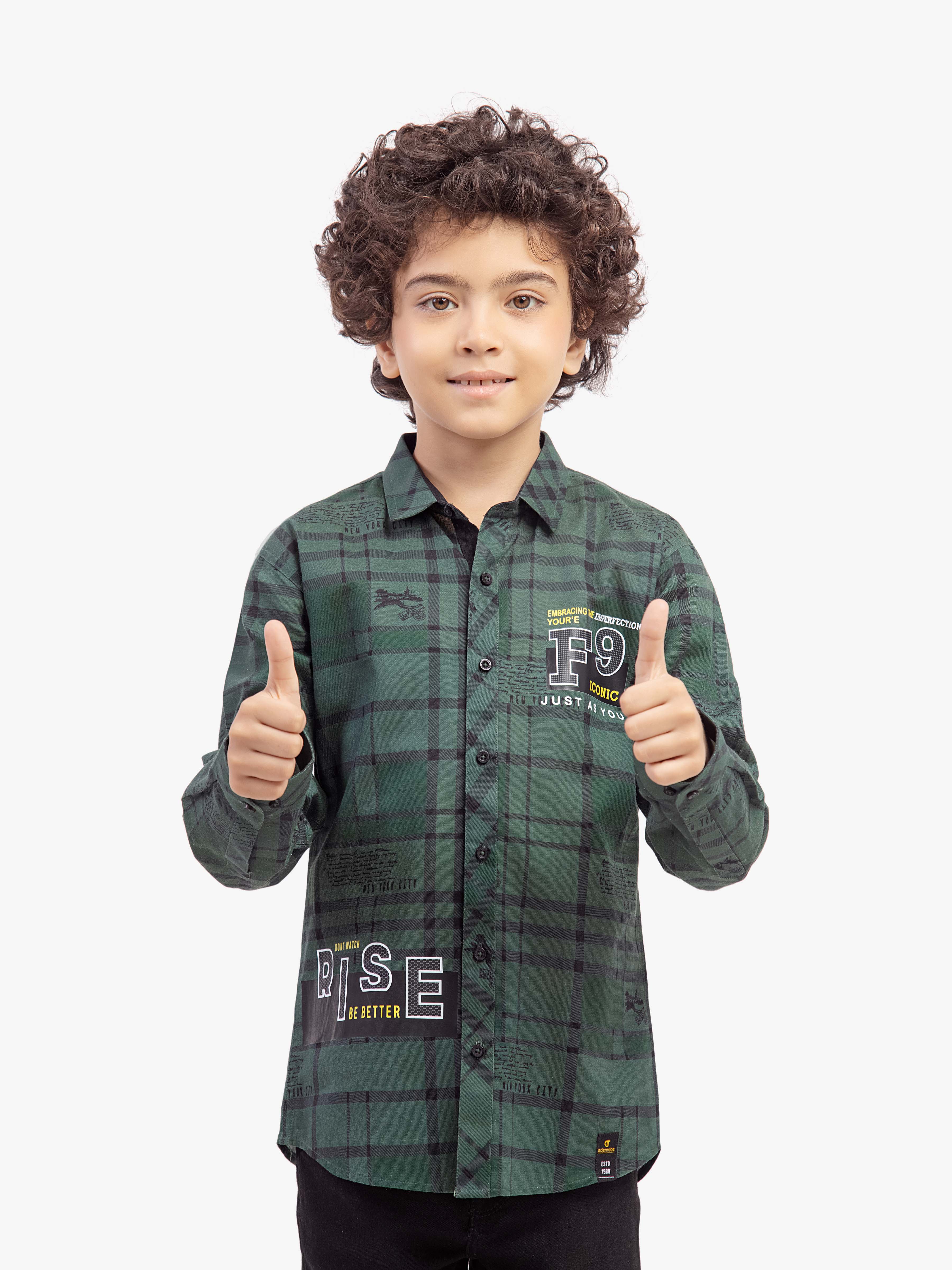 Boy's Green Shirt - EBTS5-27629