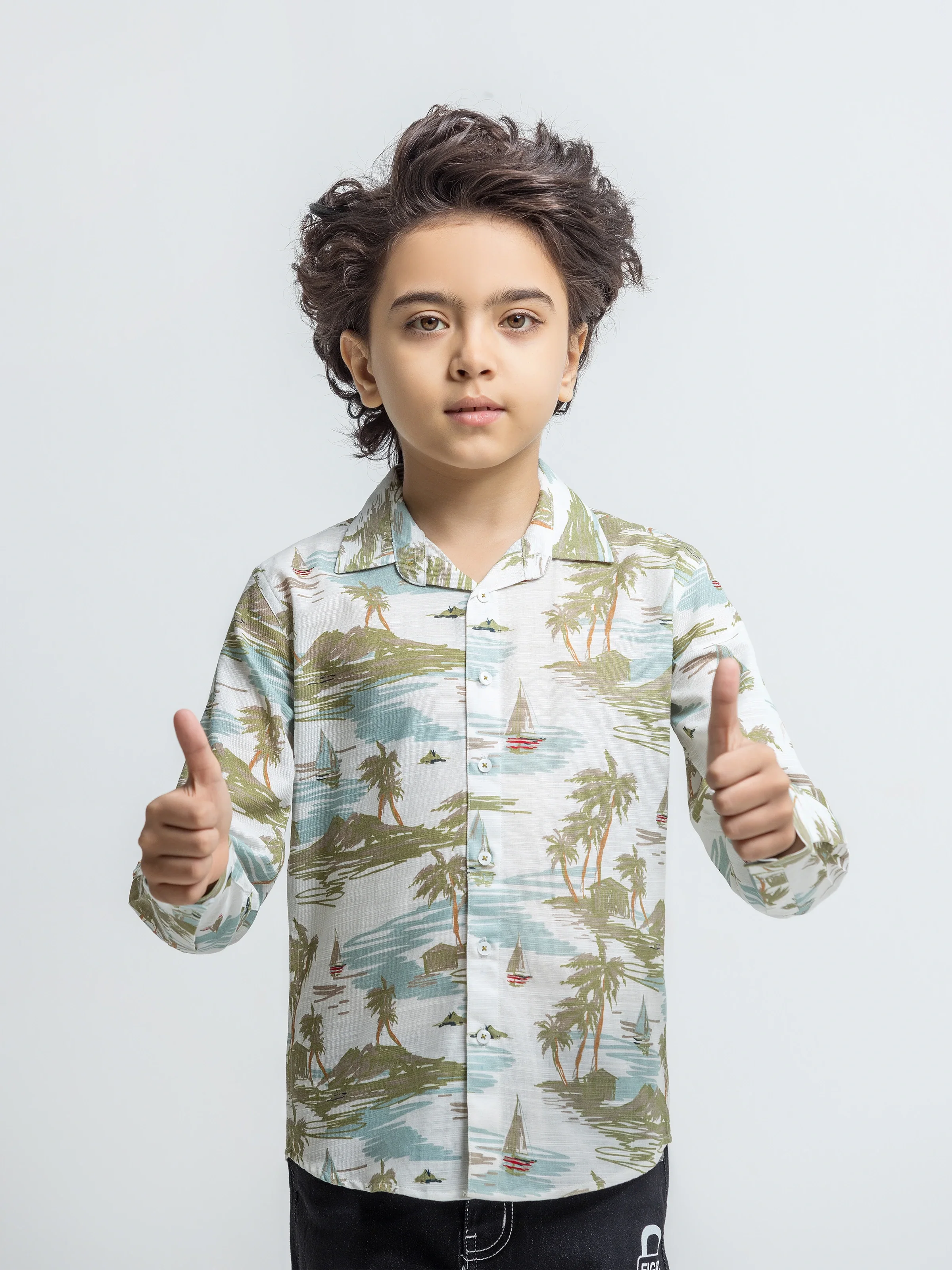 Boy's Light Sage Shirt - EBTS5-27648