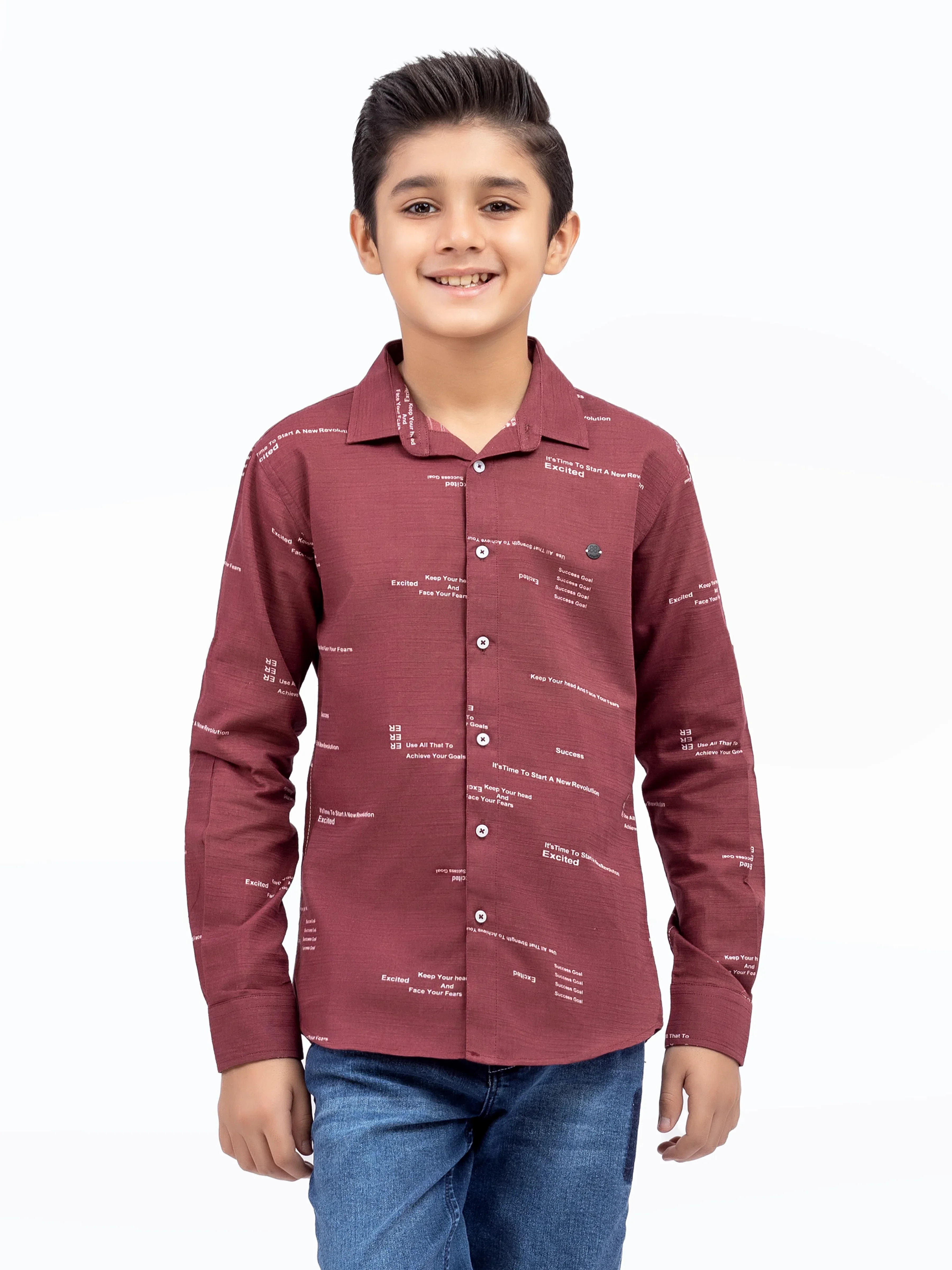 Boy's Maroon Shirt - EBTS5-27602