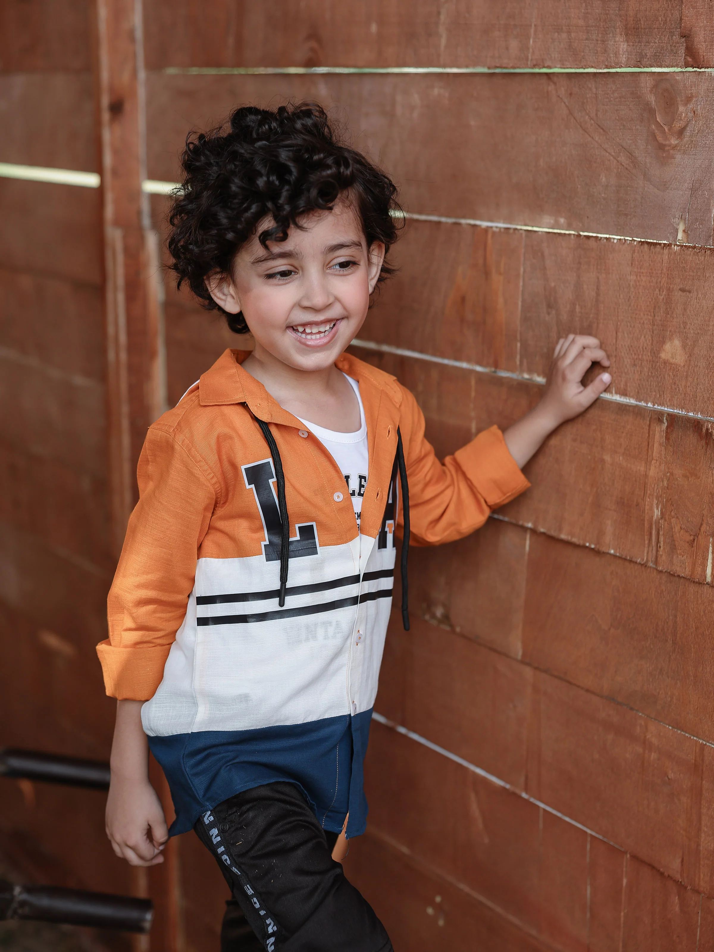Boy's White & Mustard Shirt & Tank Top- EBTS5-27579-2P