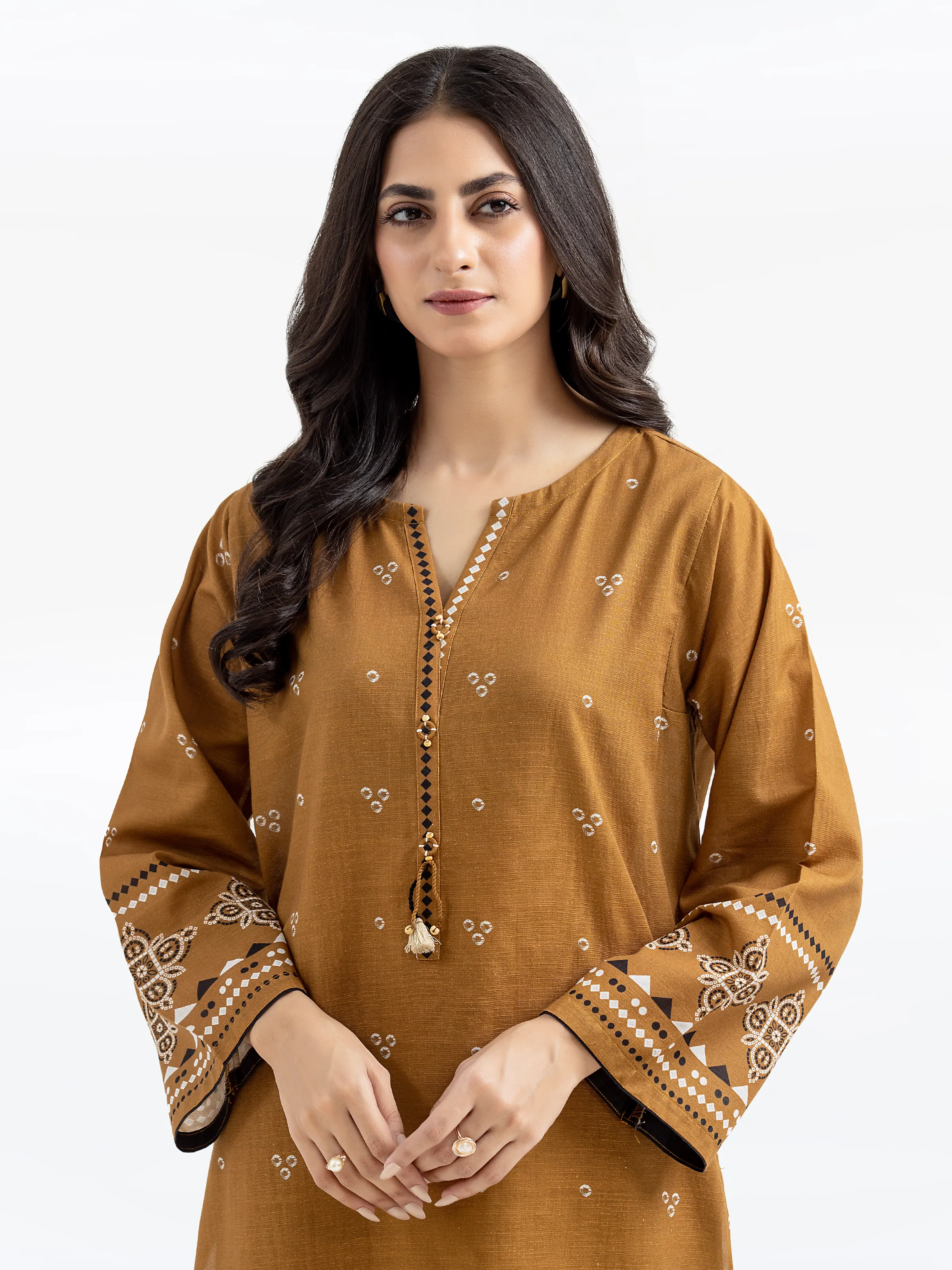 Pret Printed Khaddar Shirt - EWTKP24-81393S - Image 2