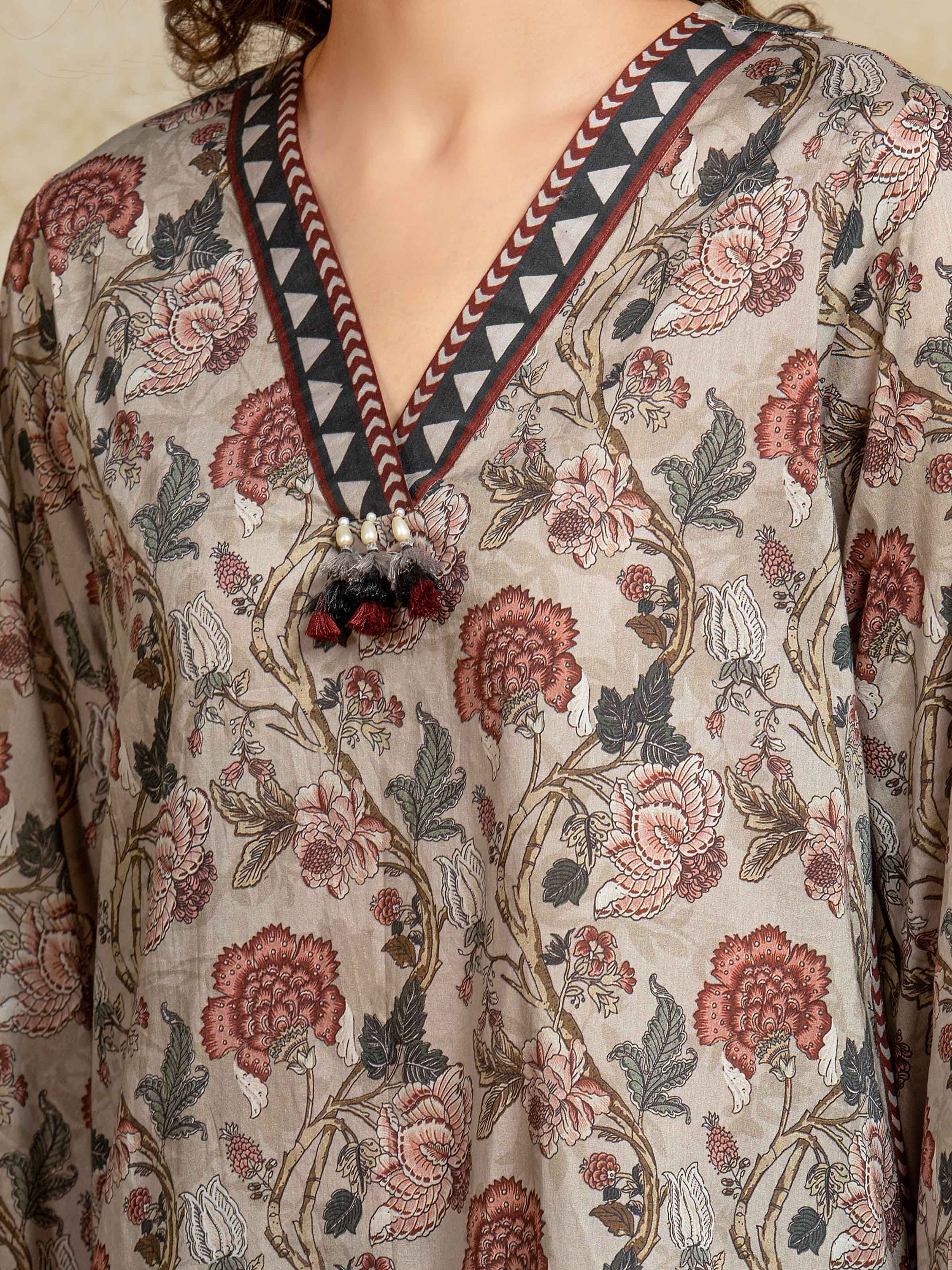 Unstitched Printed Khaddar Suit - EWU5A3-35959-3P - Image 4