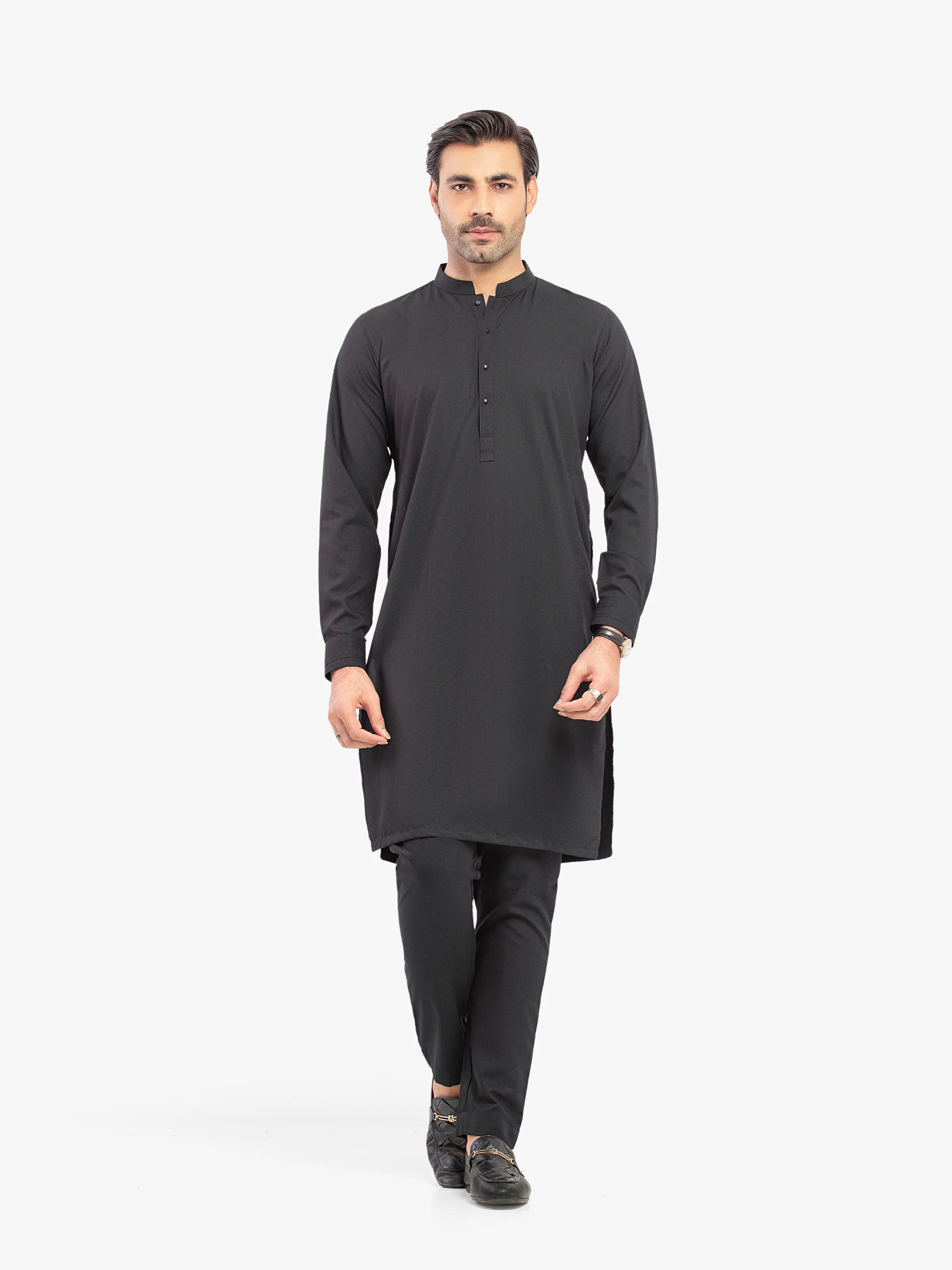 Men's Black Kurta Pajama - EMTKPT5-078