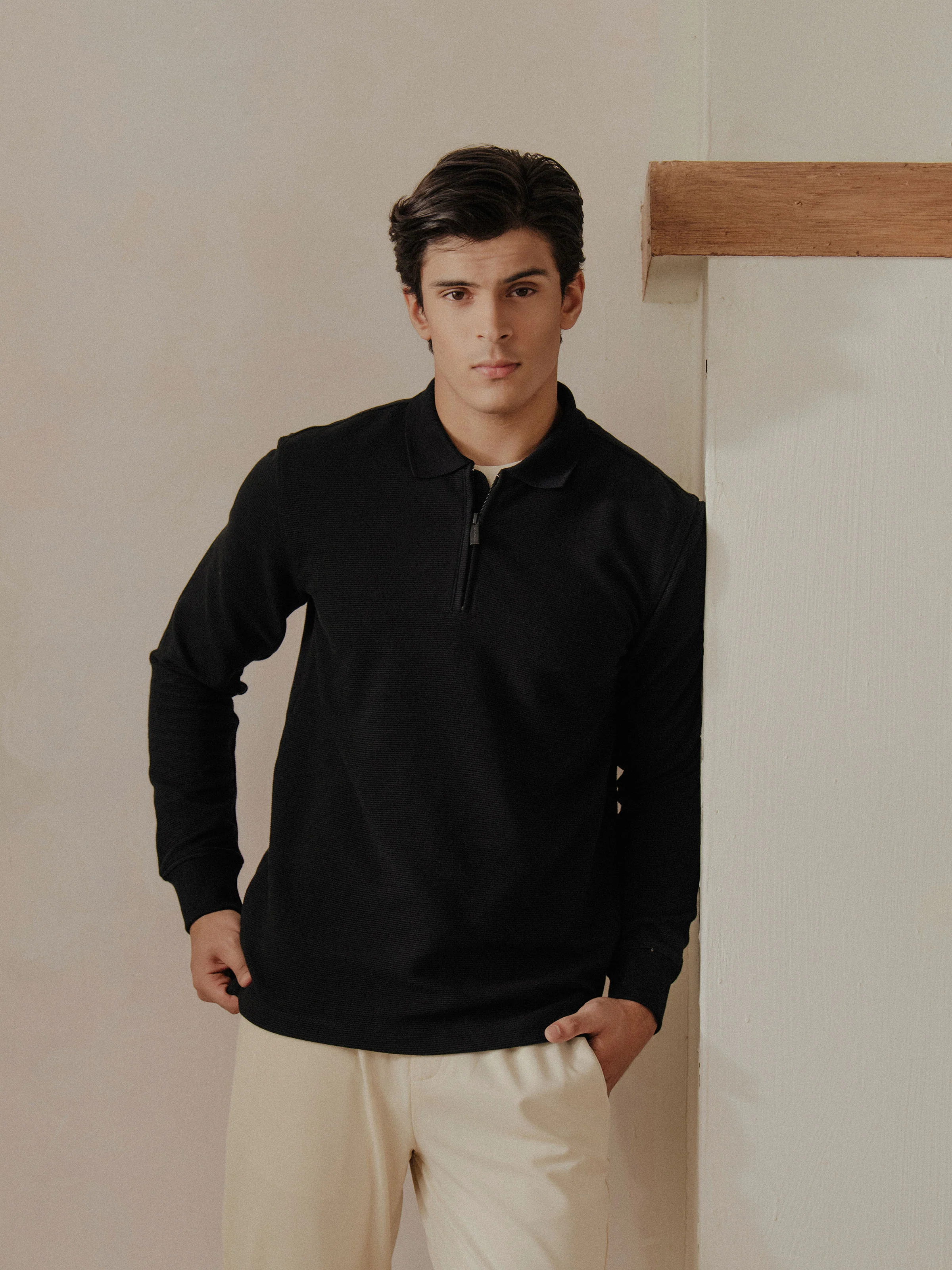 Men's Black Polo Shirt - EMTPFS5-007