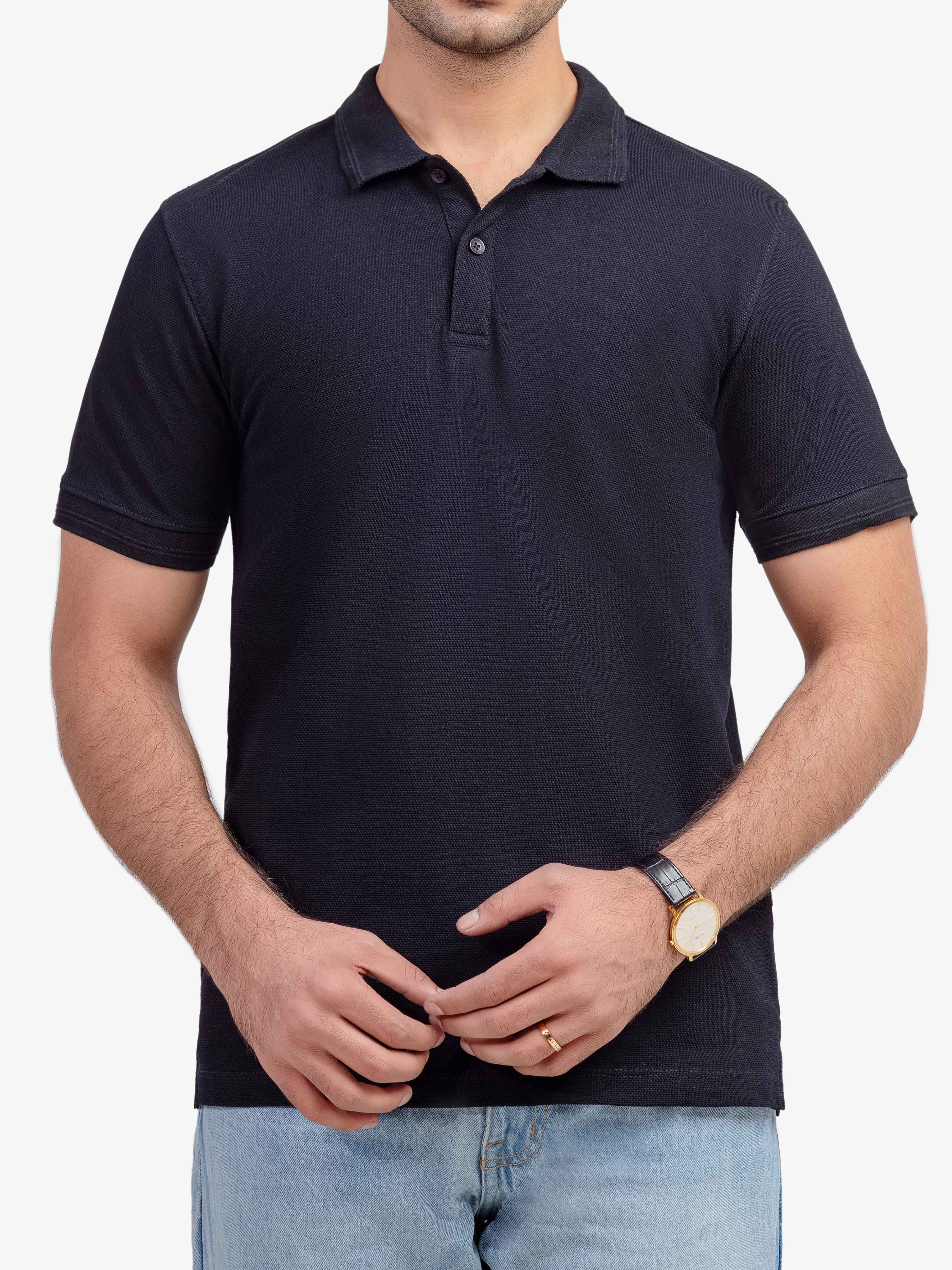 Men's Black Polo Shirt - EMTPS5-032