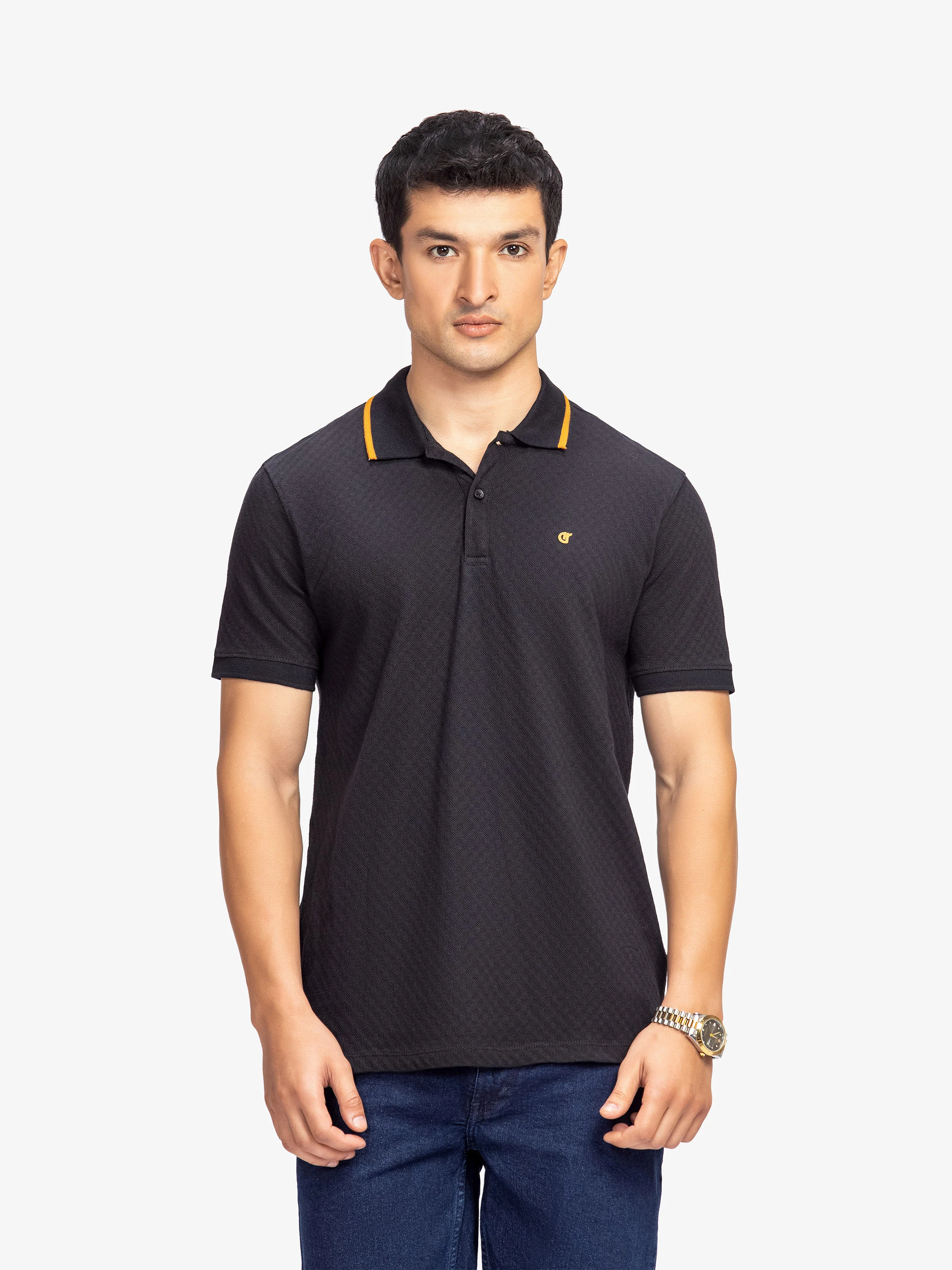 Men's Black Polo Shirt - EMTPS6-087