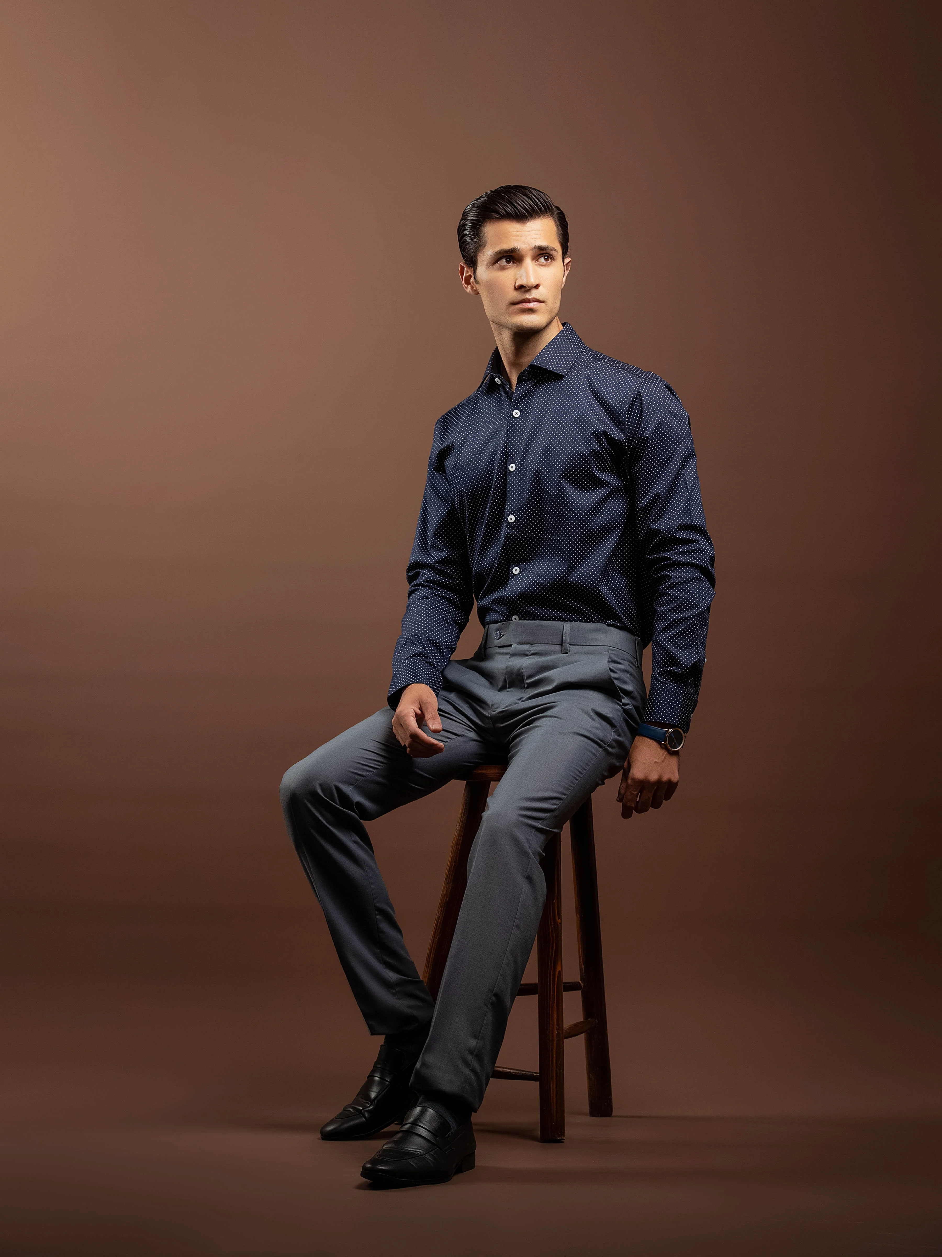 Men's Blue Shirt - EMTSI5-50842 - Image 4