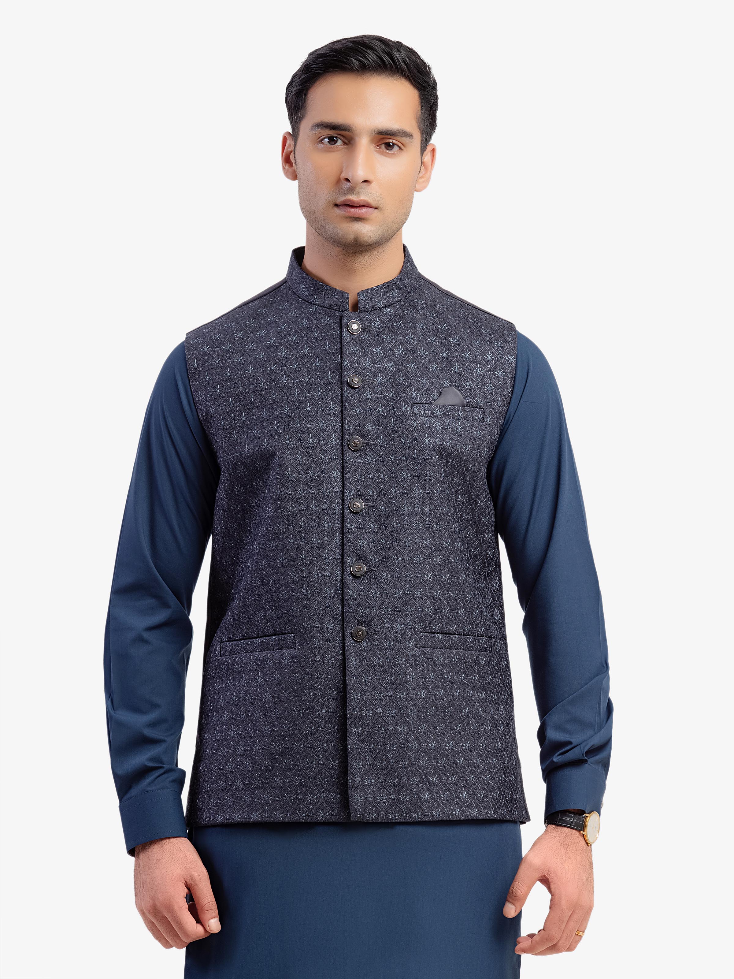 Men's Charcoal Waist Coat - EMTWC5-35961