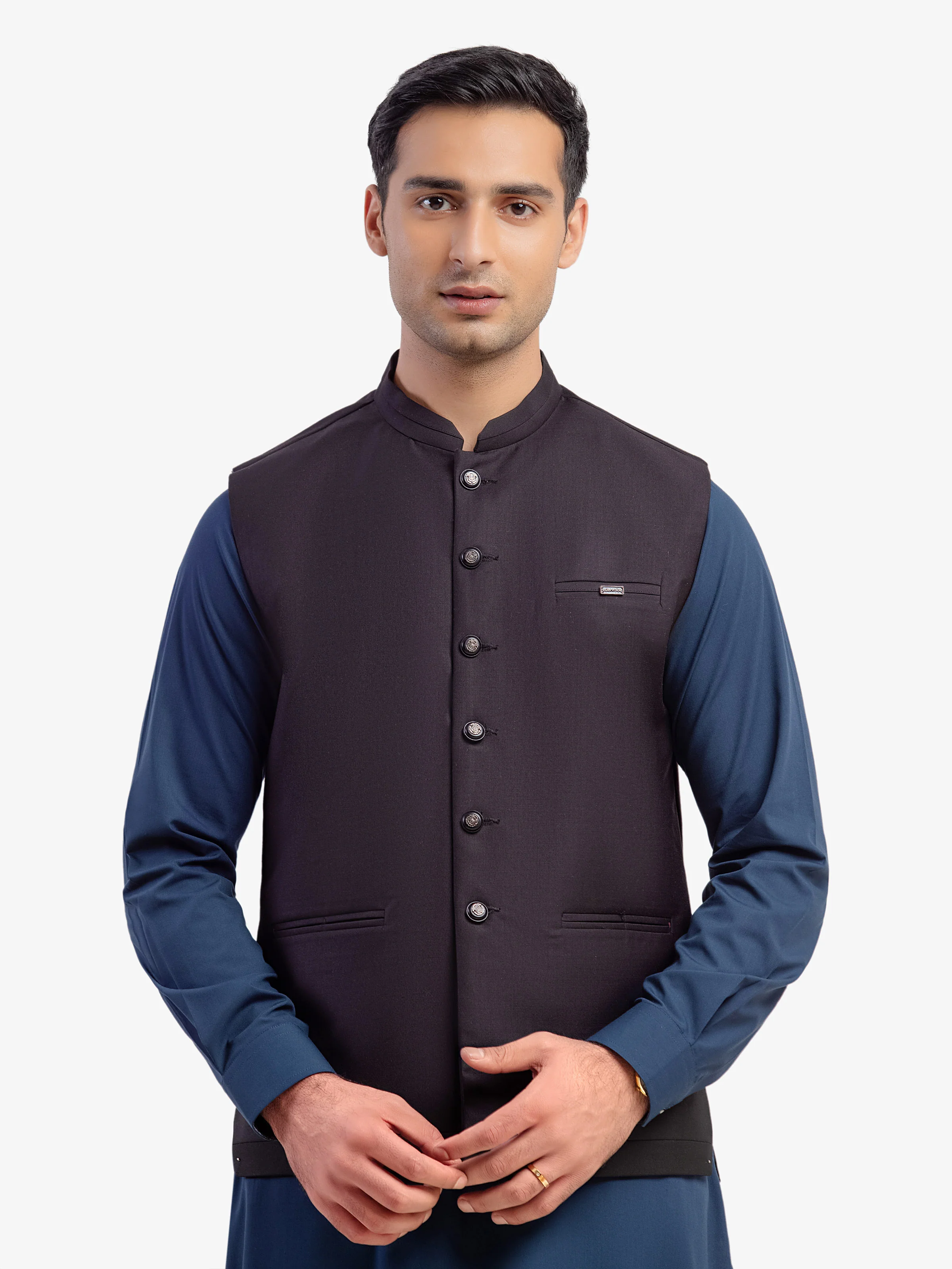 Men's Charcoal Waist Coat - EMTWCP5-35992