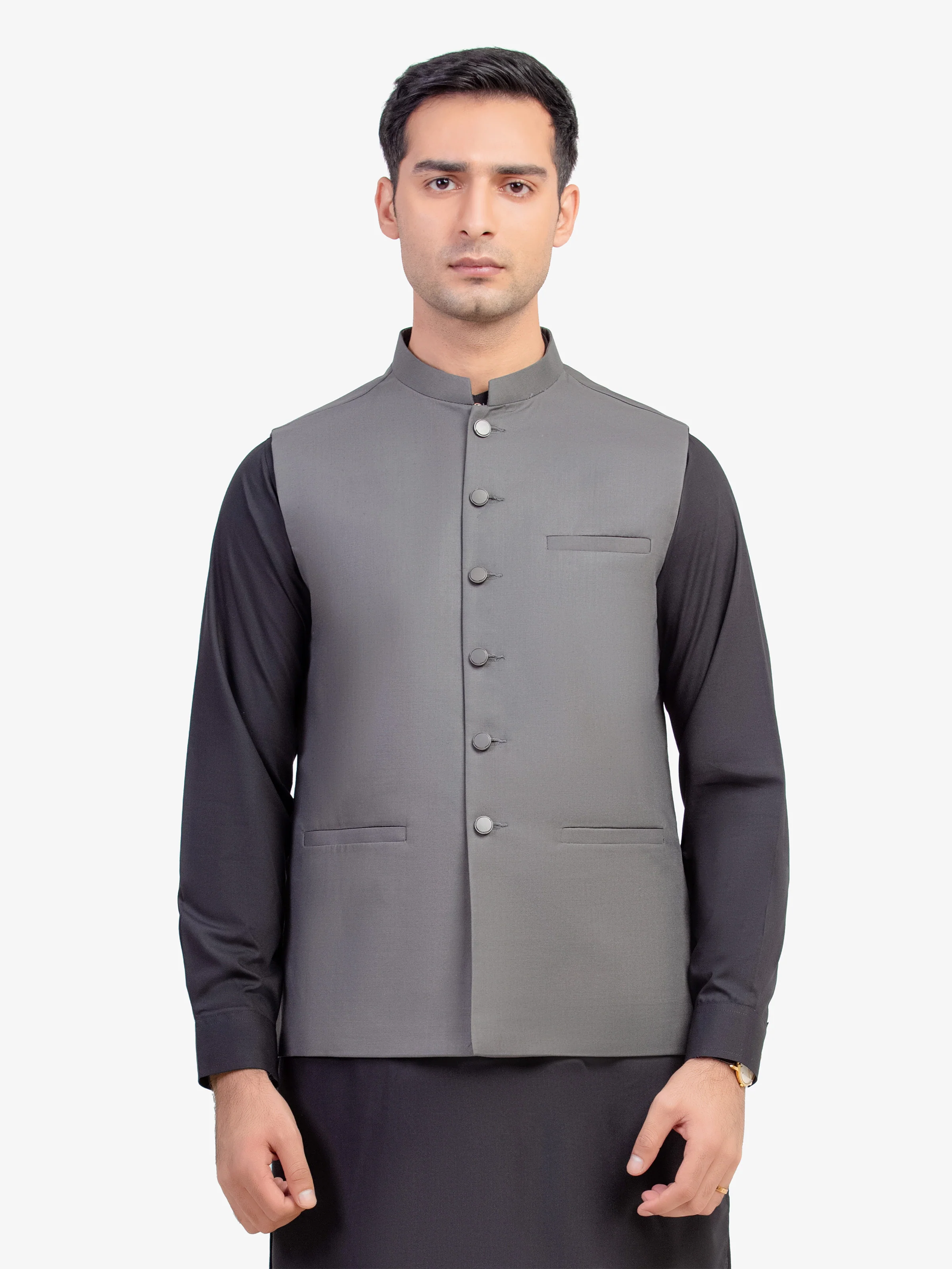 Men's Dark Olive Waist Coat - EMTWCP5-35971