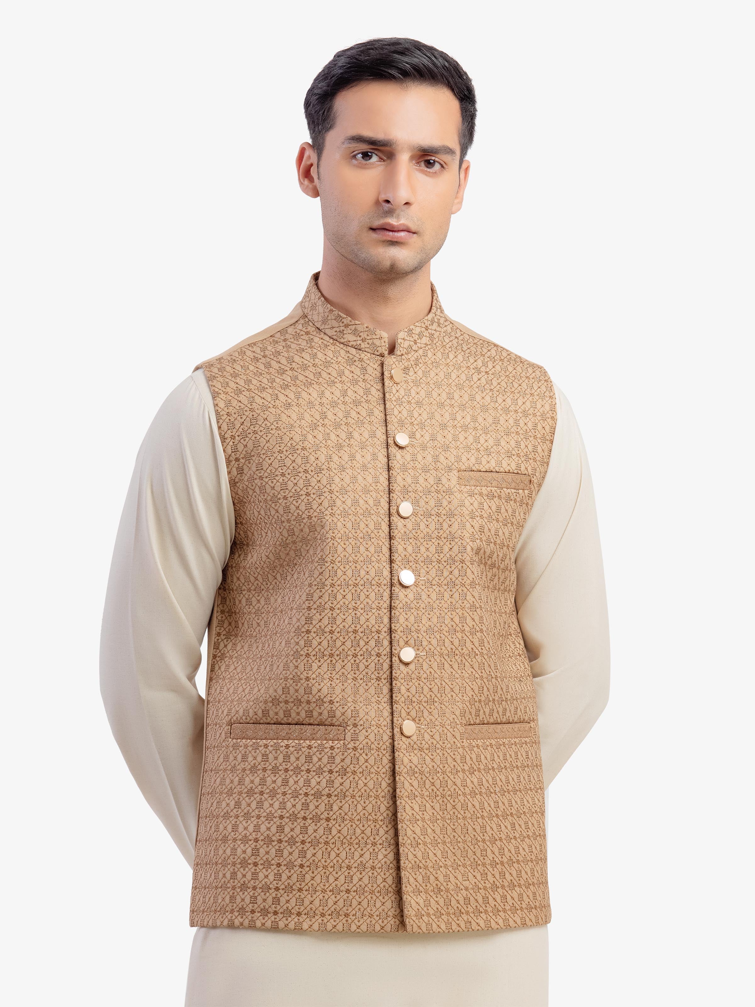 Men's Fawn Waist Coat - EMTWC5-35966
