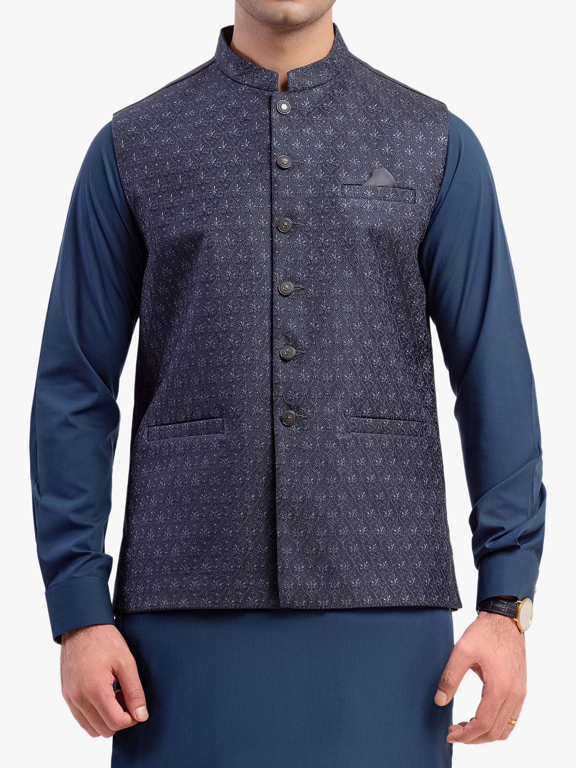 Men's Grey Waist Coat - EMTWC5-35959