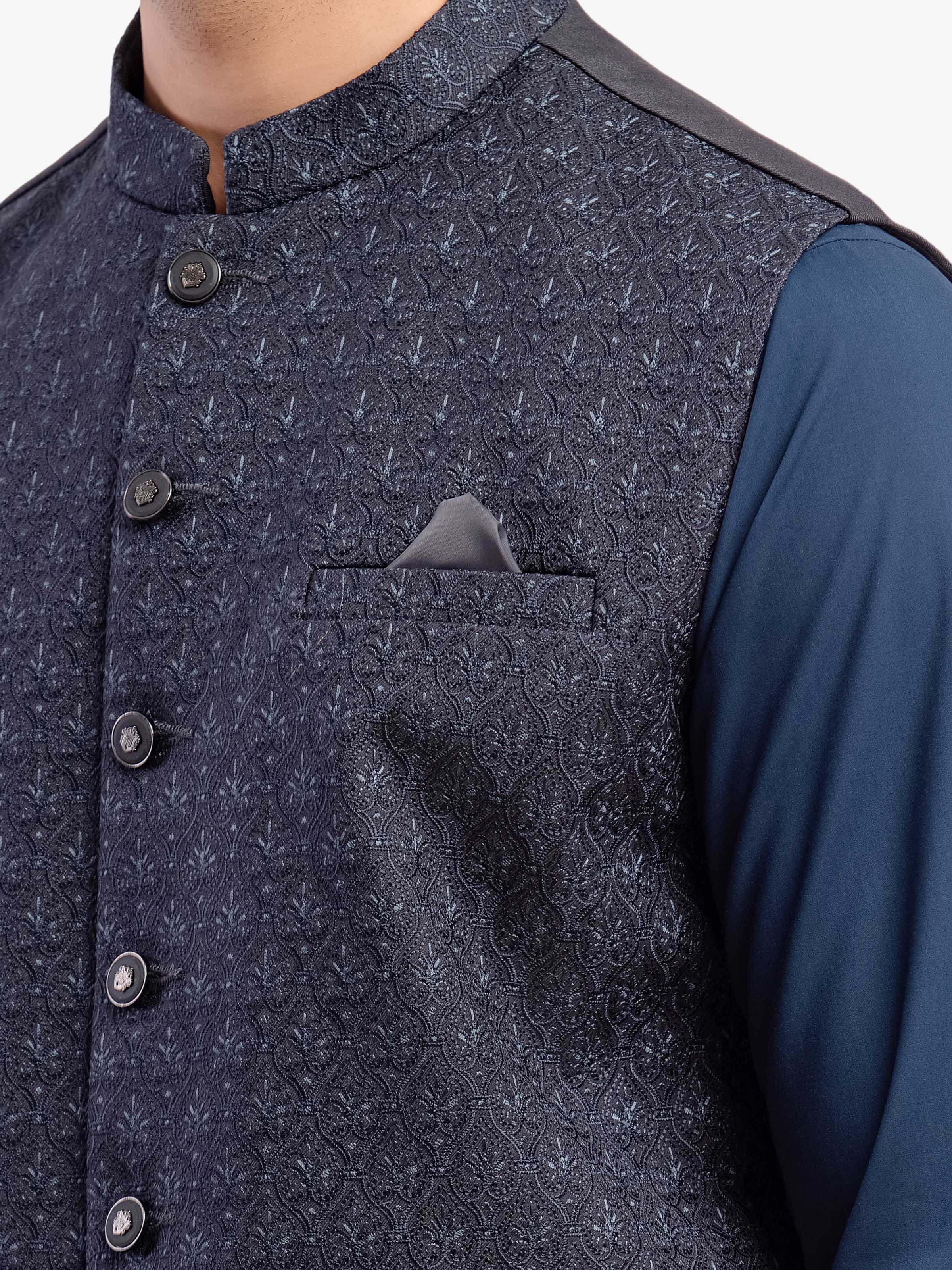 Men's Grey Waist Coat - EMTWC5-35959 - Image 3