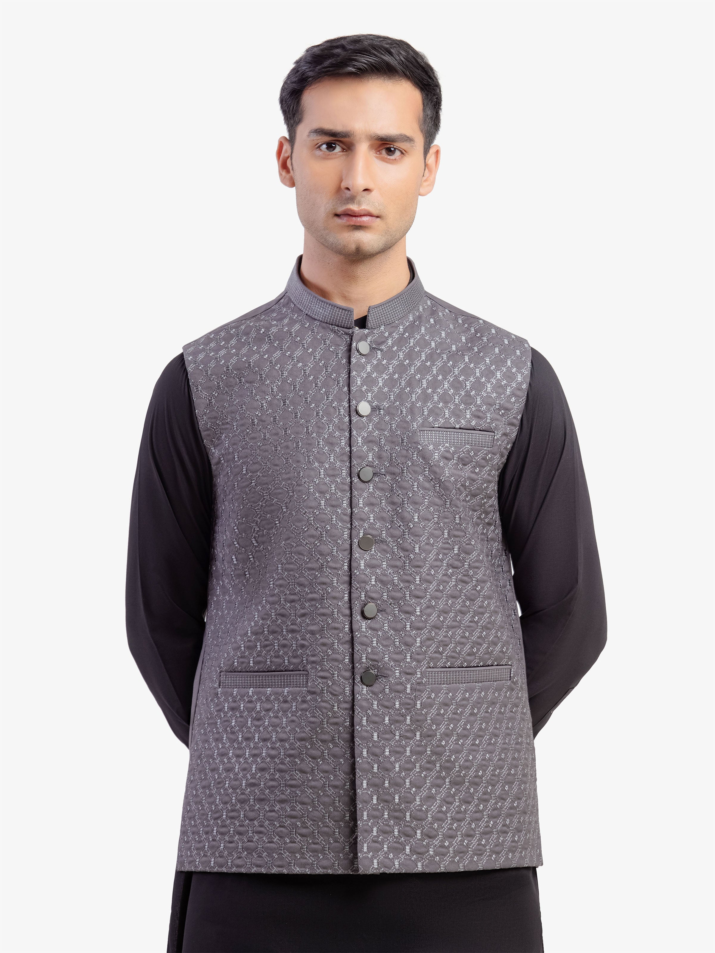 Men's Grey Waist Coat - EMTWC5-35964