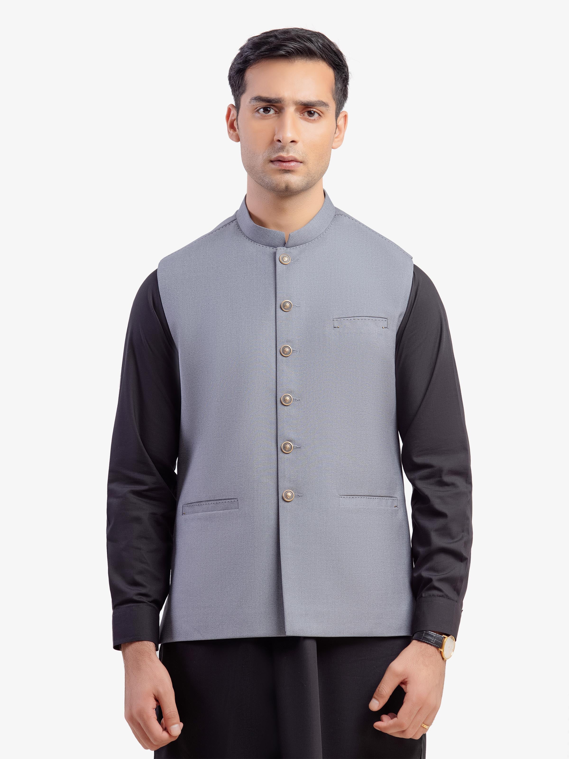 Men's Grey Waist Coat - EMTWCP5-35990