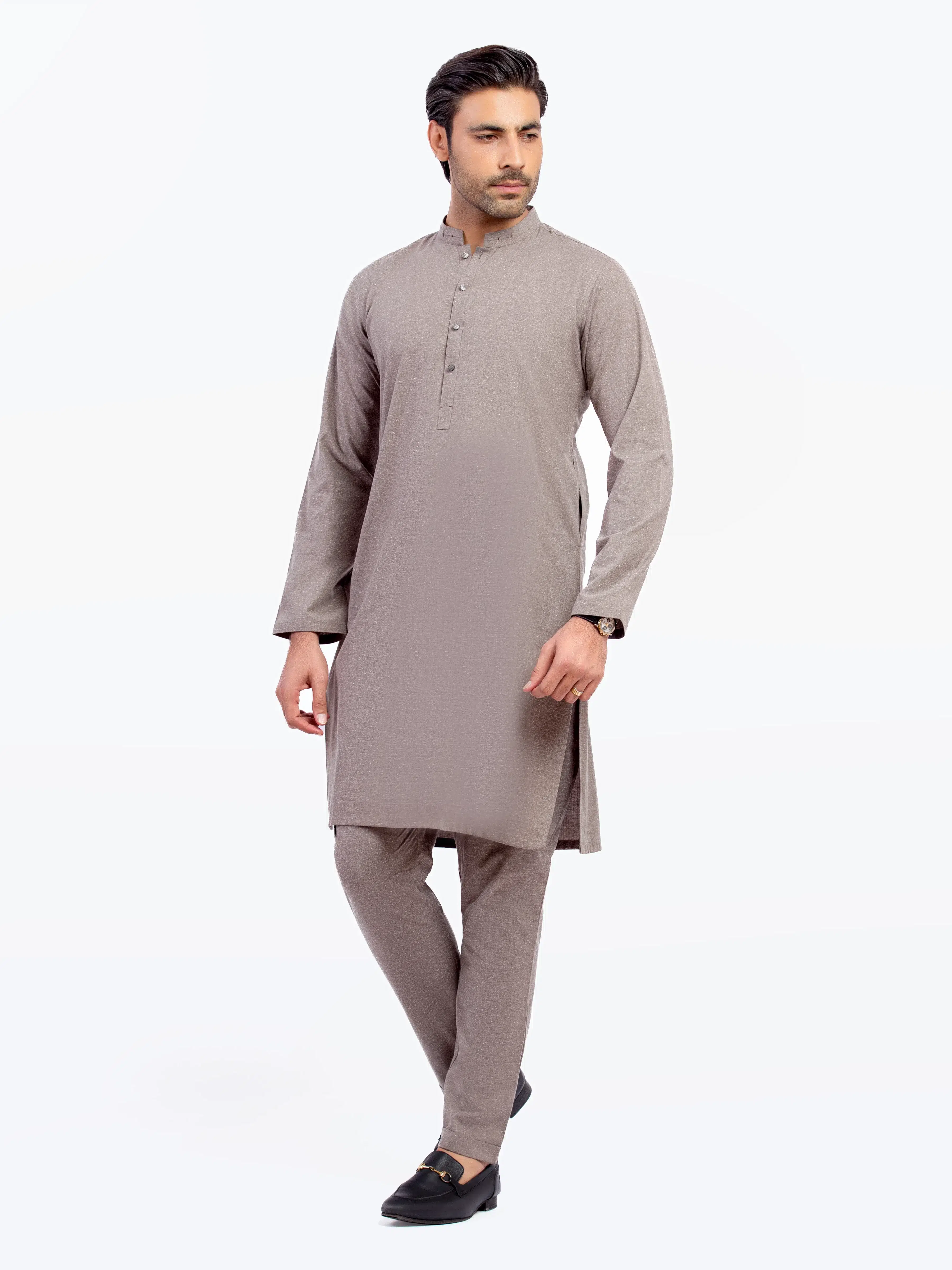 Men's Light Brown Kurta Pajama - EMTKPT5-070