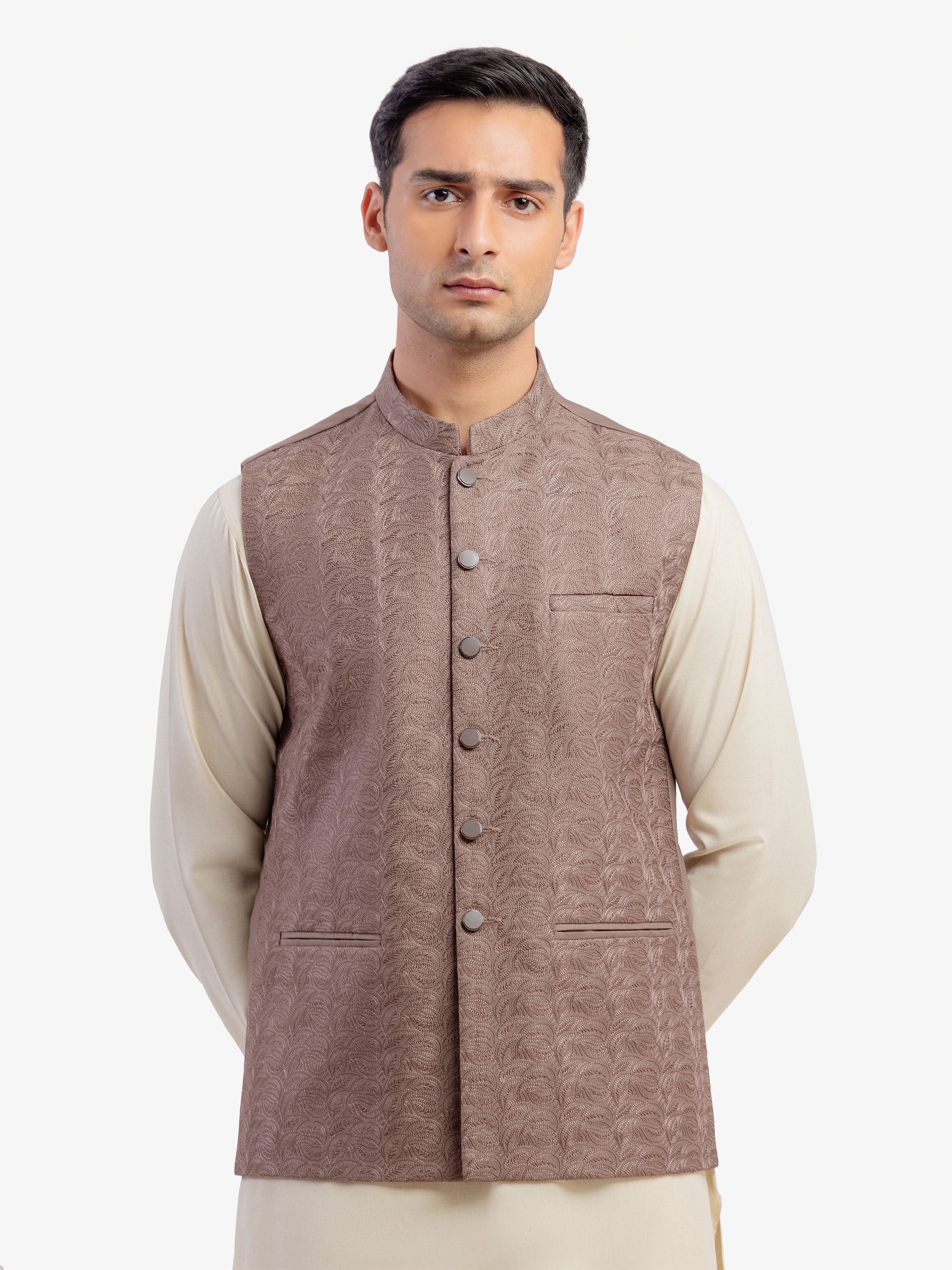 Men's Light Brown Waist Coat - EMTWC5-35960