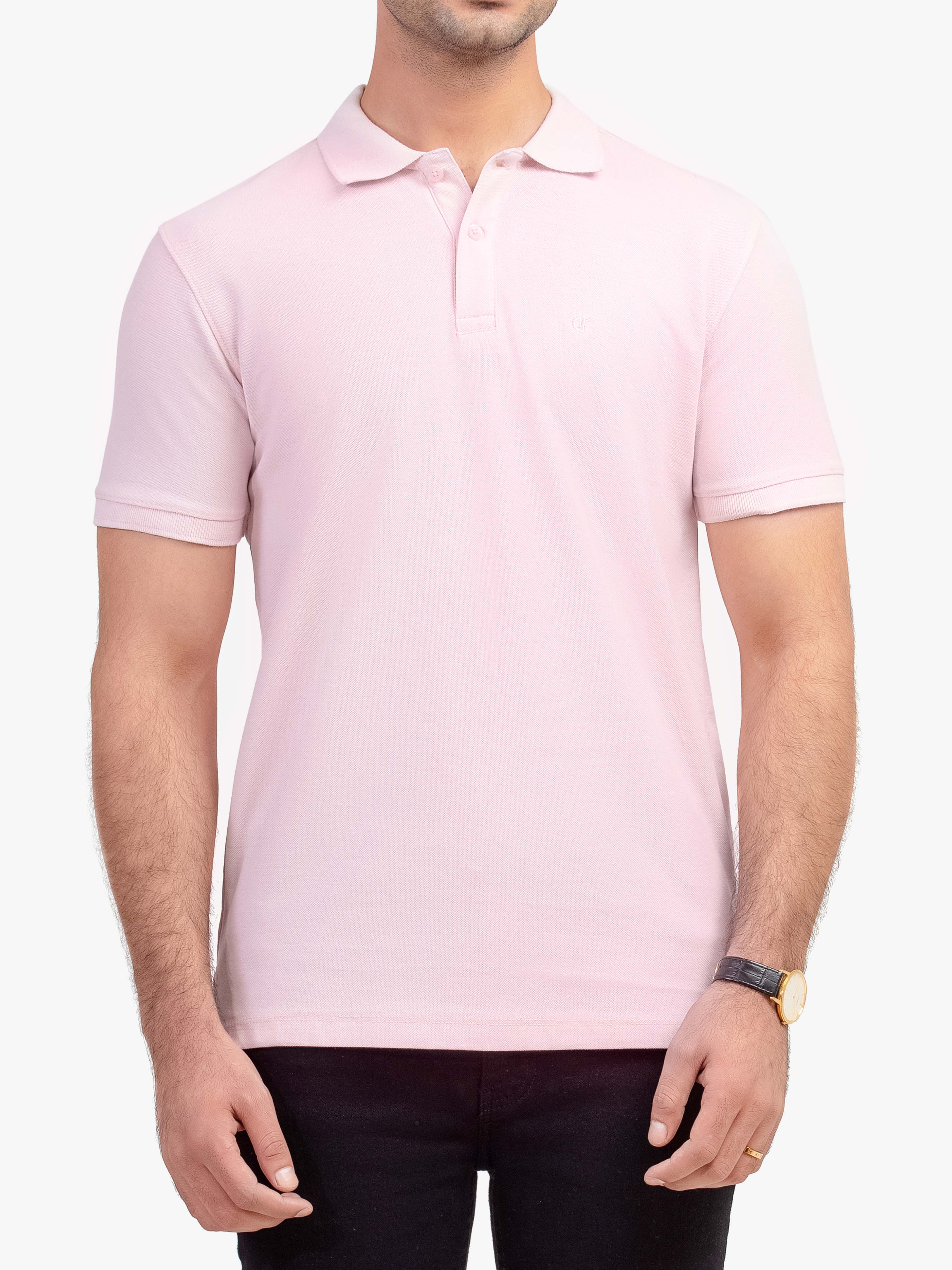 Men's Light Pink Polo Shirt - EMTPS5-051