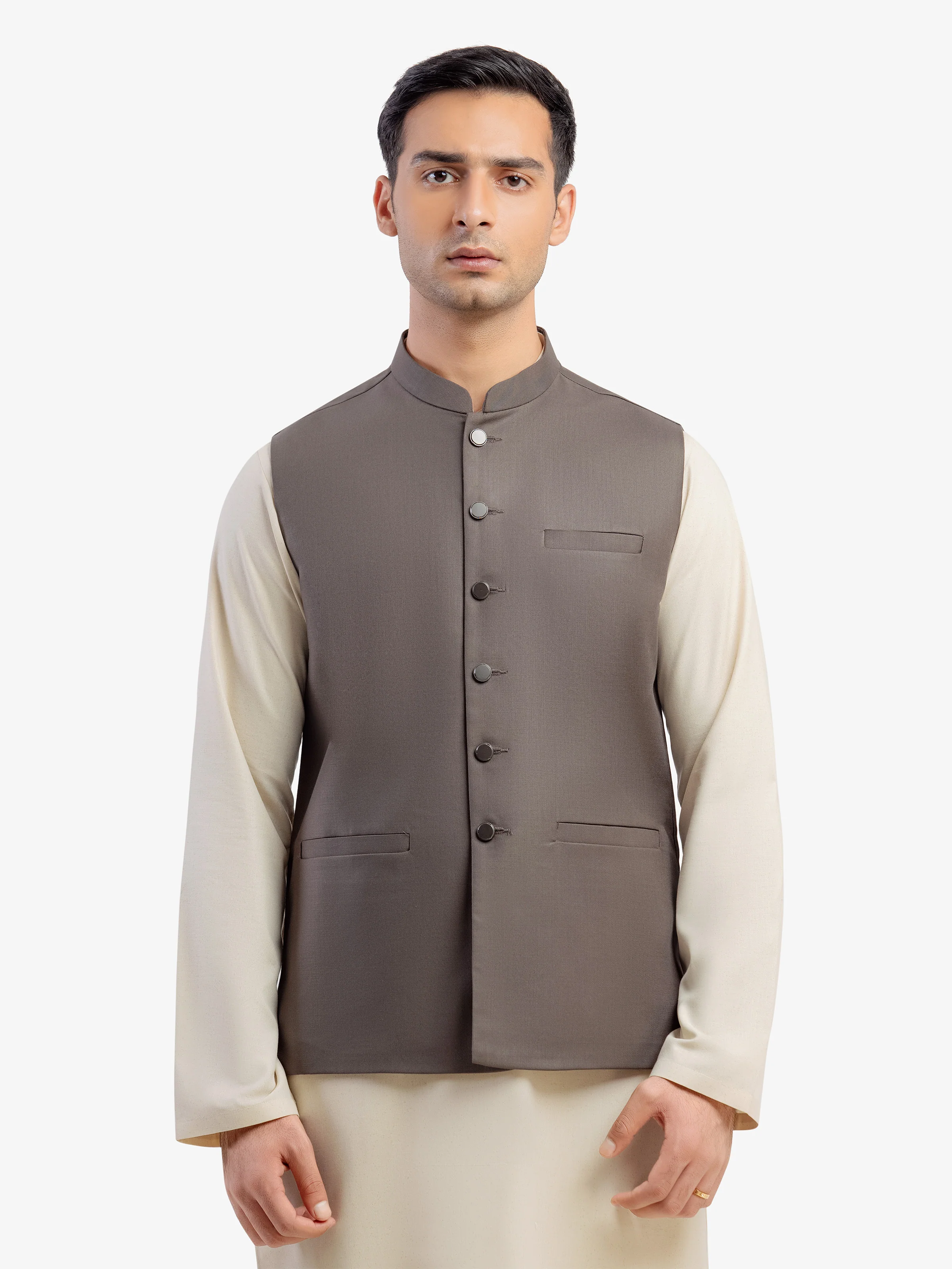 Men's Olive Waist Coat - EMTWCP5-35973