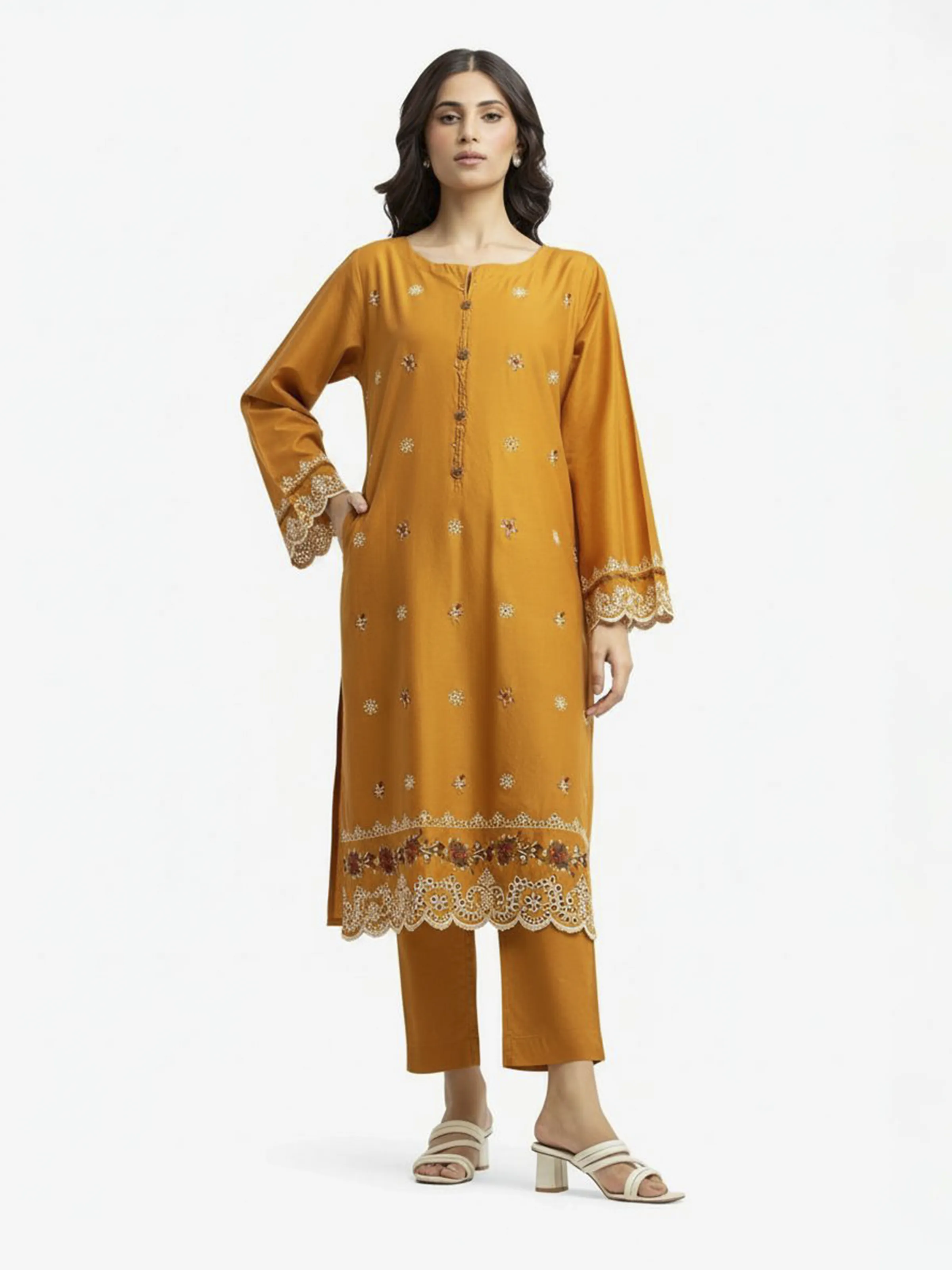 Pret Embroidered Cambric Shirt Trouser - EWTKE24-81060ST