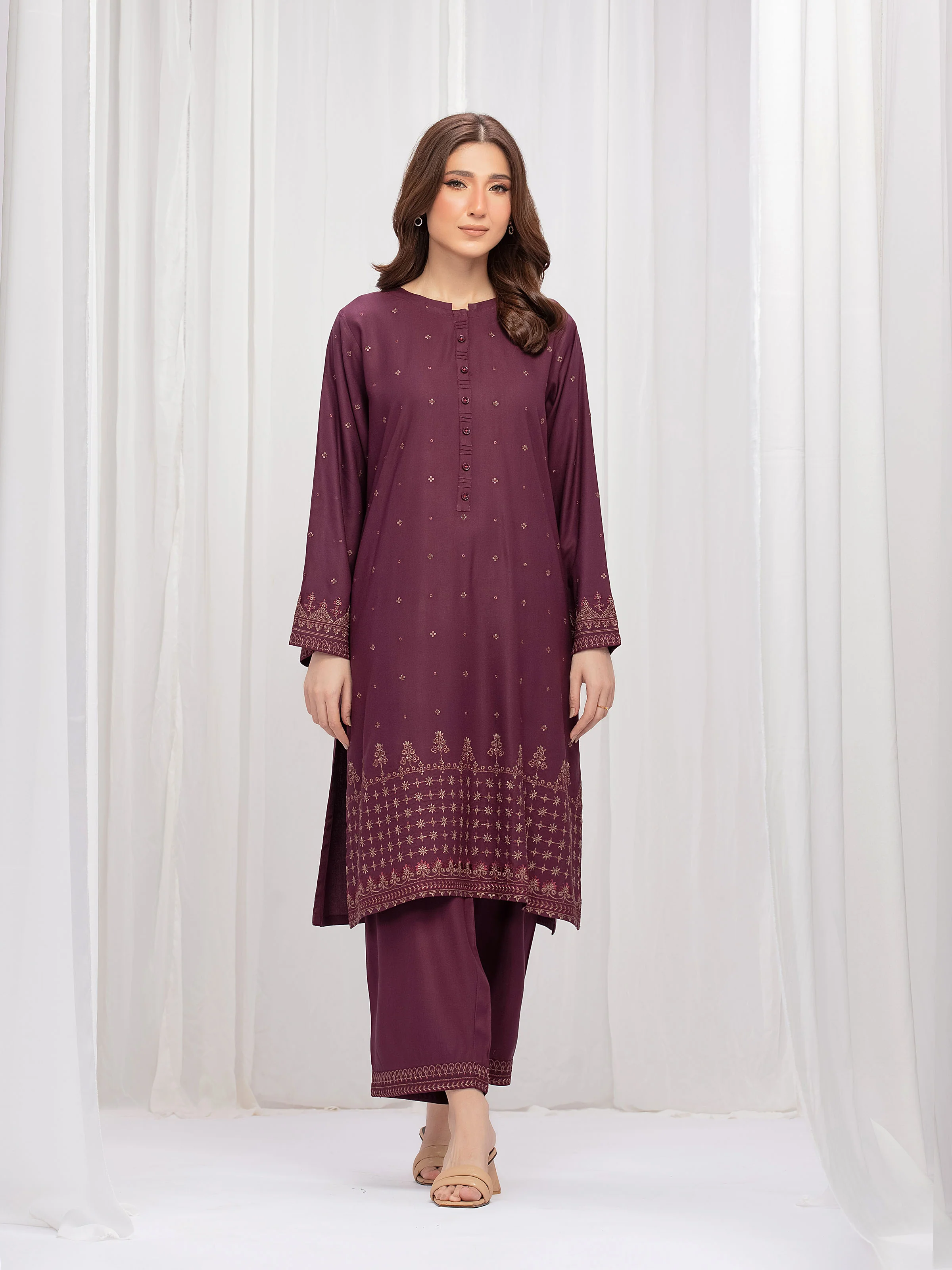 Pret Embroidered Marina Twill Viscose Co-Ord Set - EWTKE24-81545ST