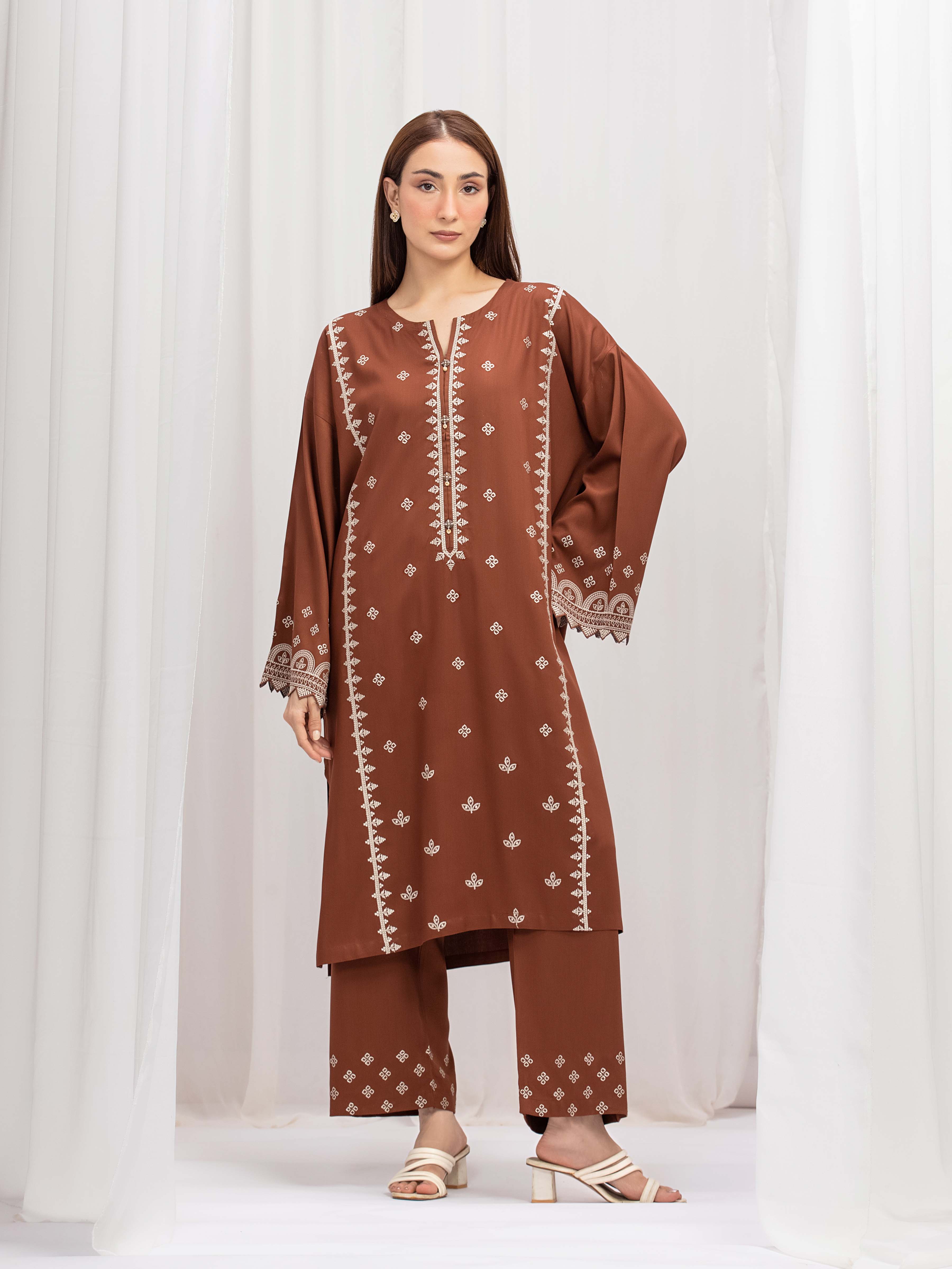 Pret Embroidered Marina Viscose Co-Ord Set - EWTKE24-81543ST