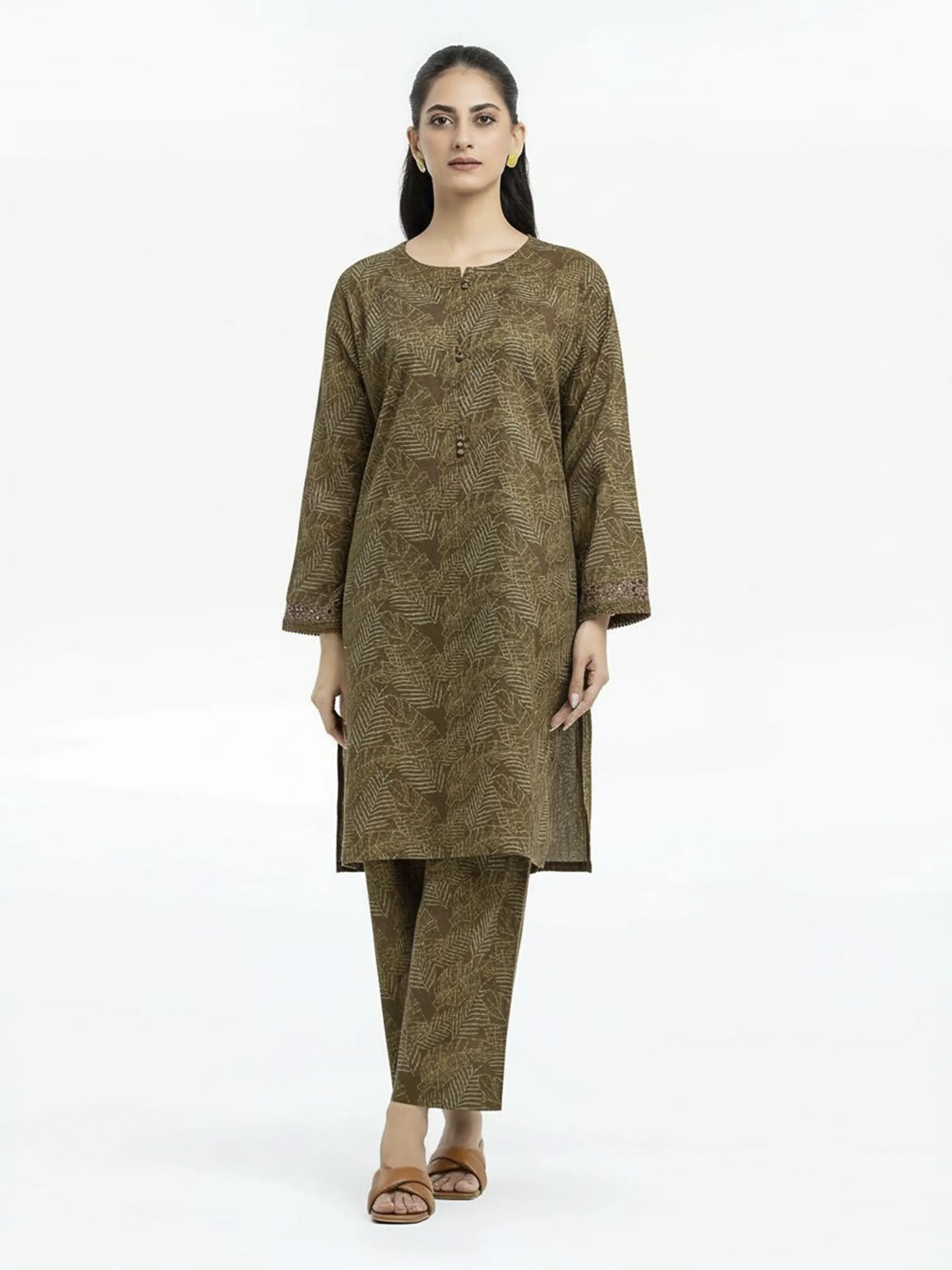 Pret Printed Khaddar Shirt Trouser - EWTKP24-81322ST