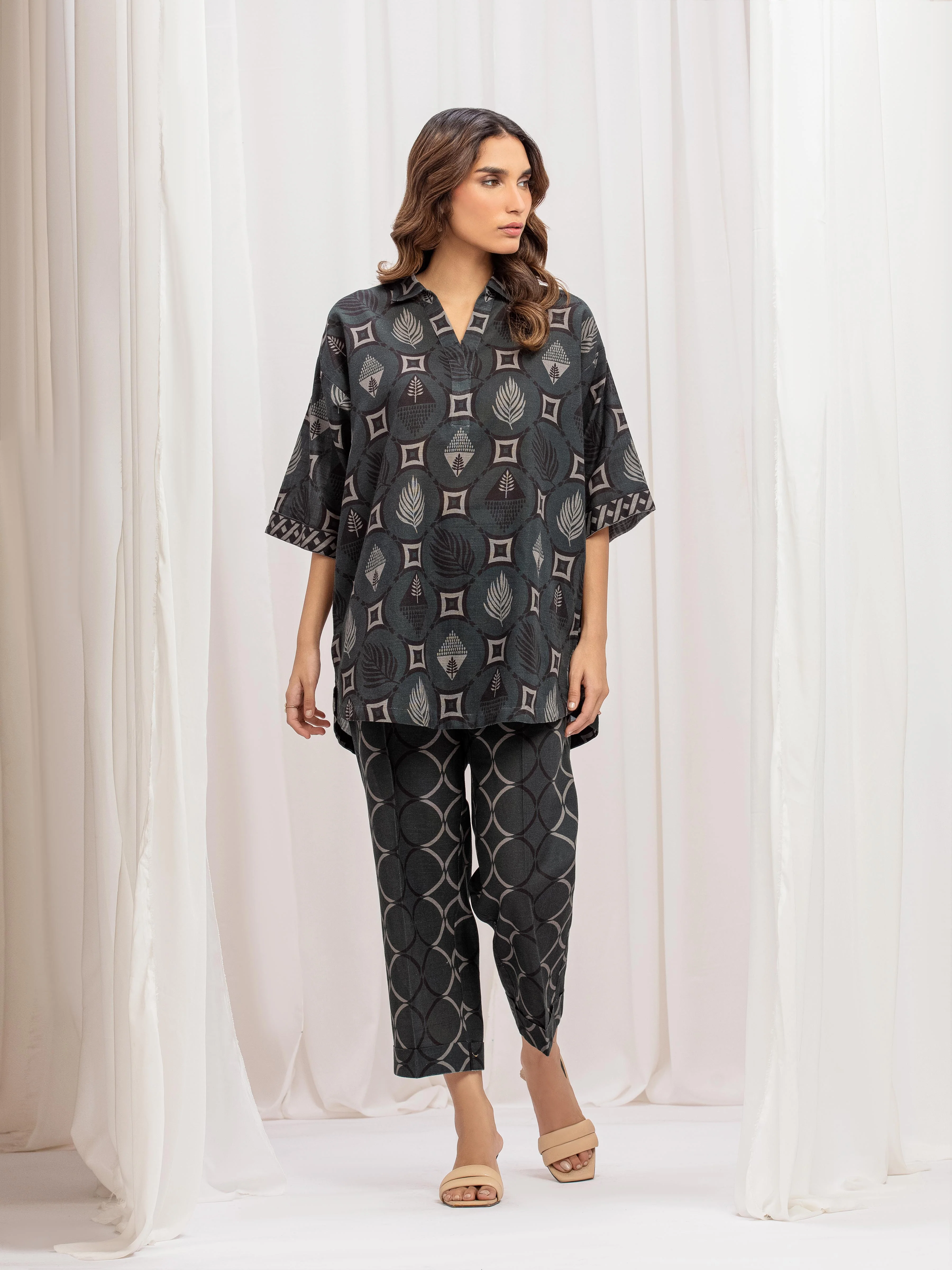 Pret Printed Khaddar Co-Ord Set - EWTKP5-84031ST