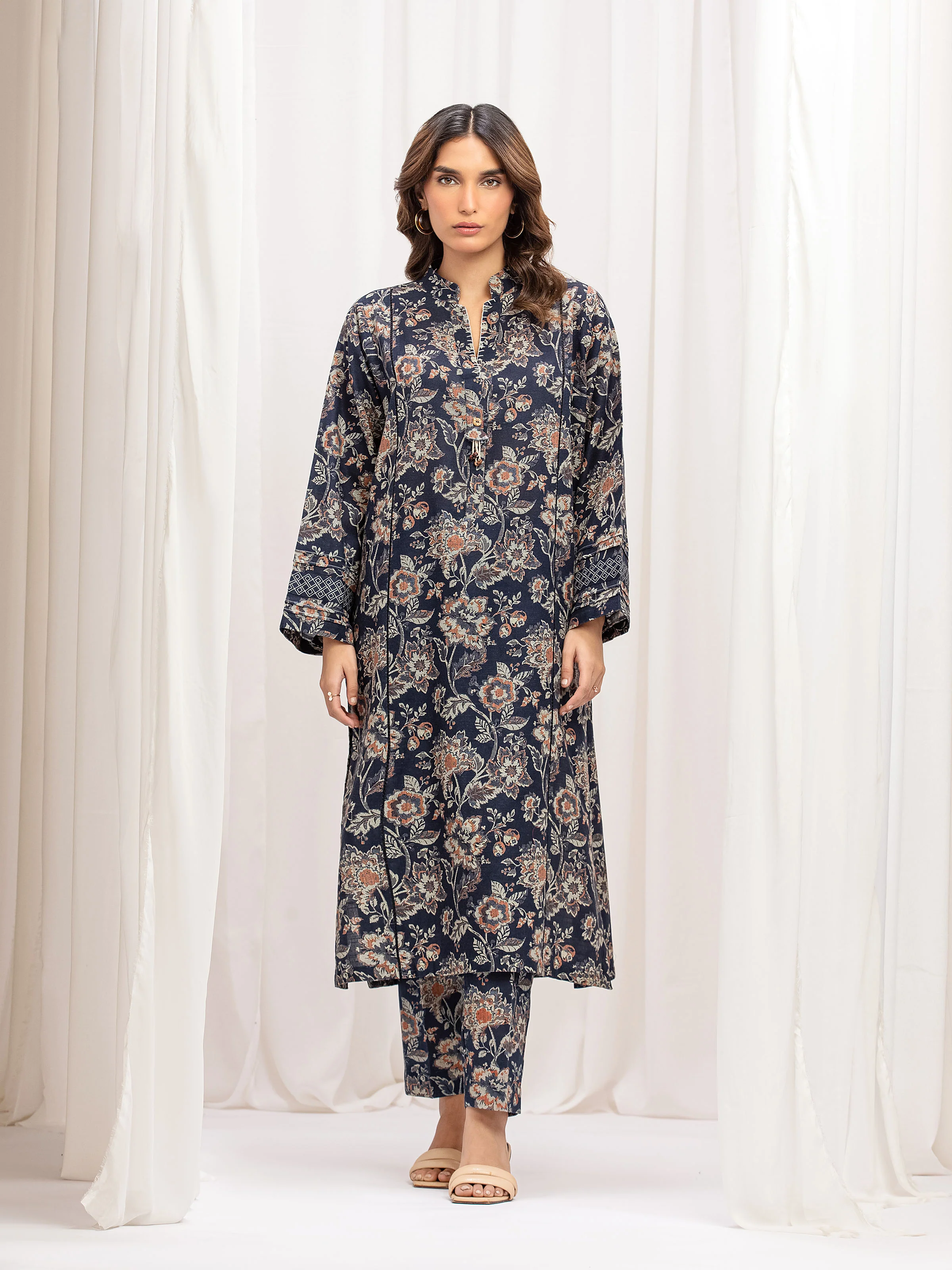 Pret Printed Khaddar Co-ord Set - EWTKP5-84037ST