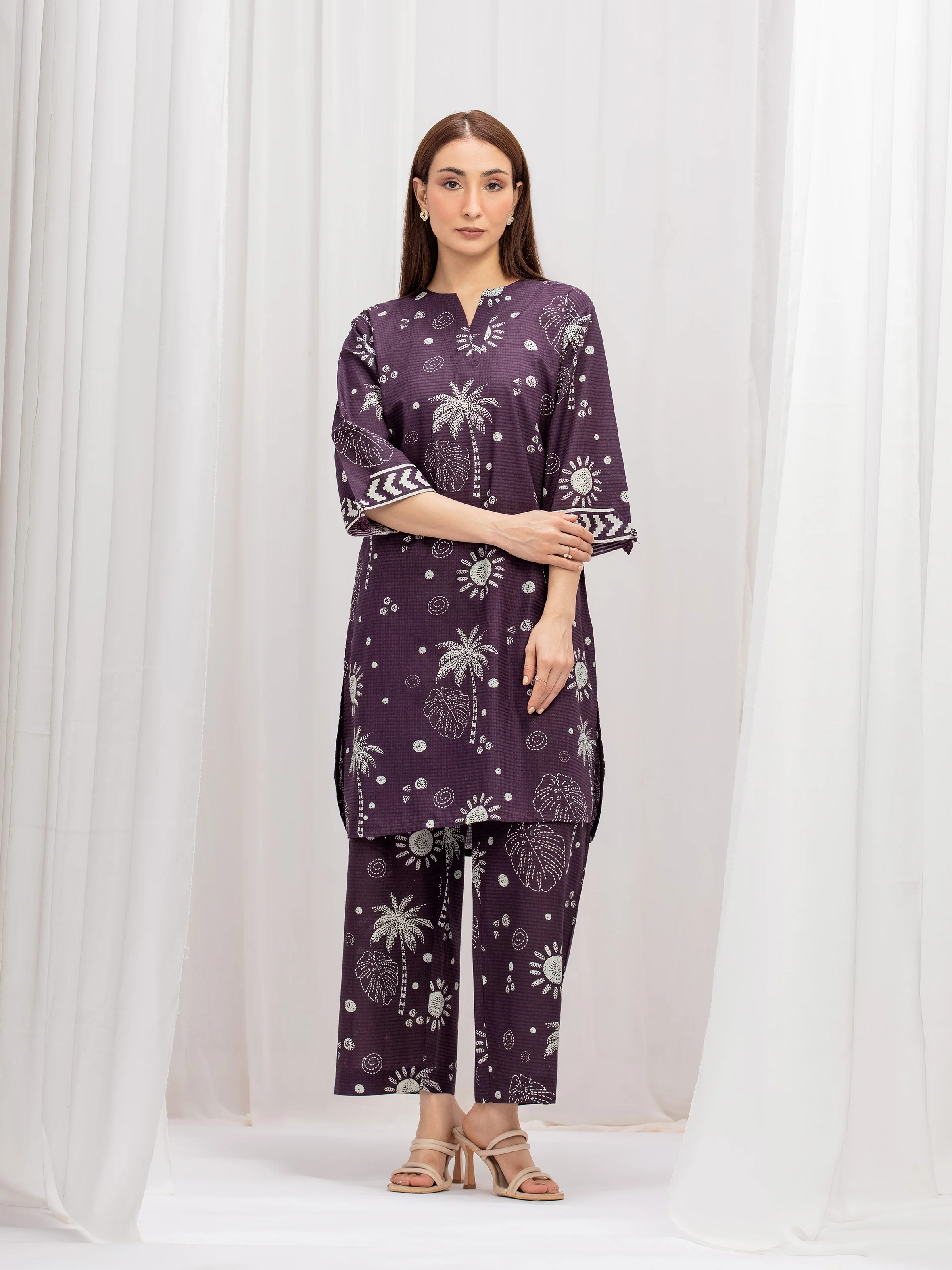 Pret Printed Lawn Slub Co-ord Set - EWTKP5-86001ST