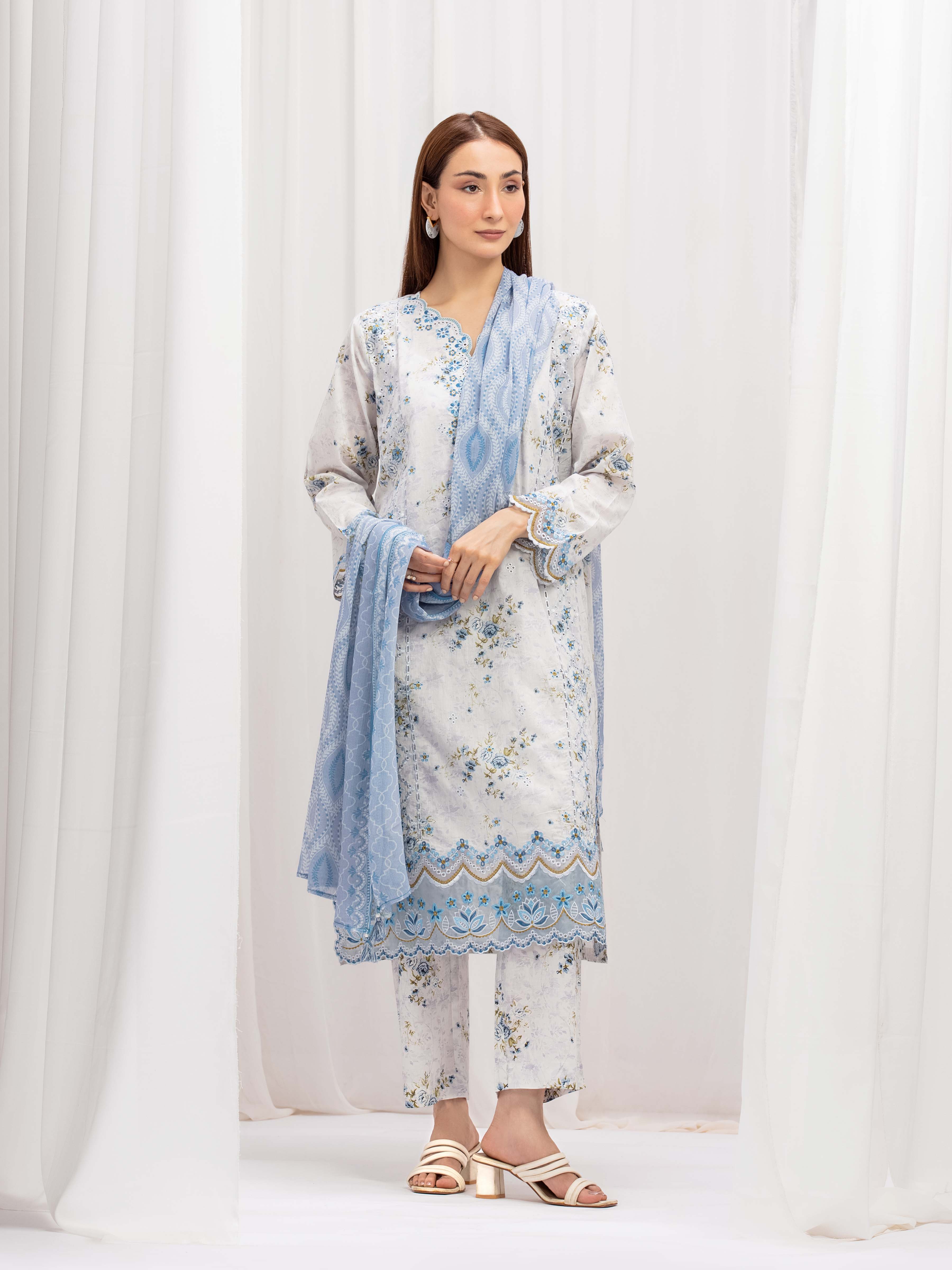 Pret Embroidered Lawn Suit - EWTKE5-81090-3P