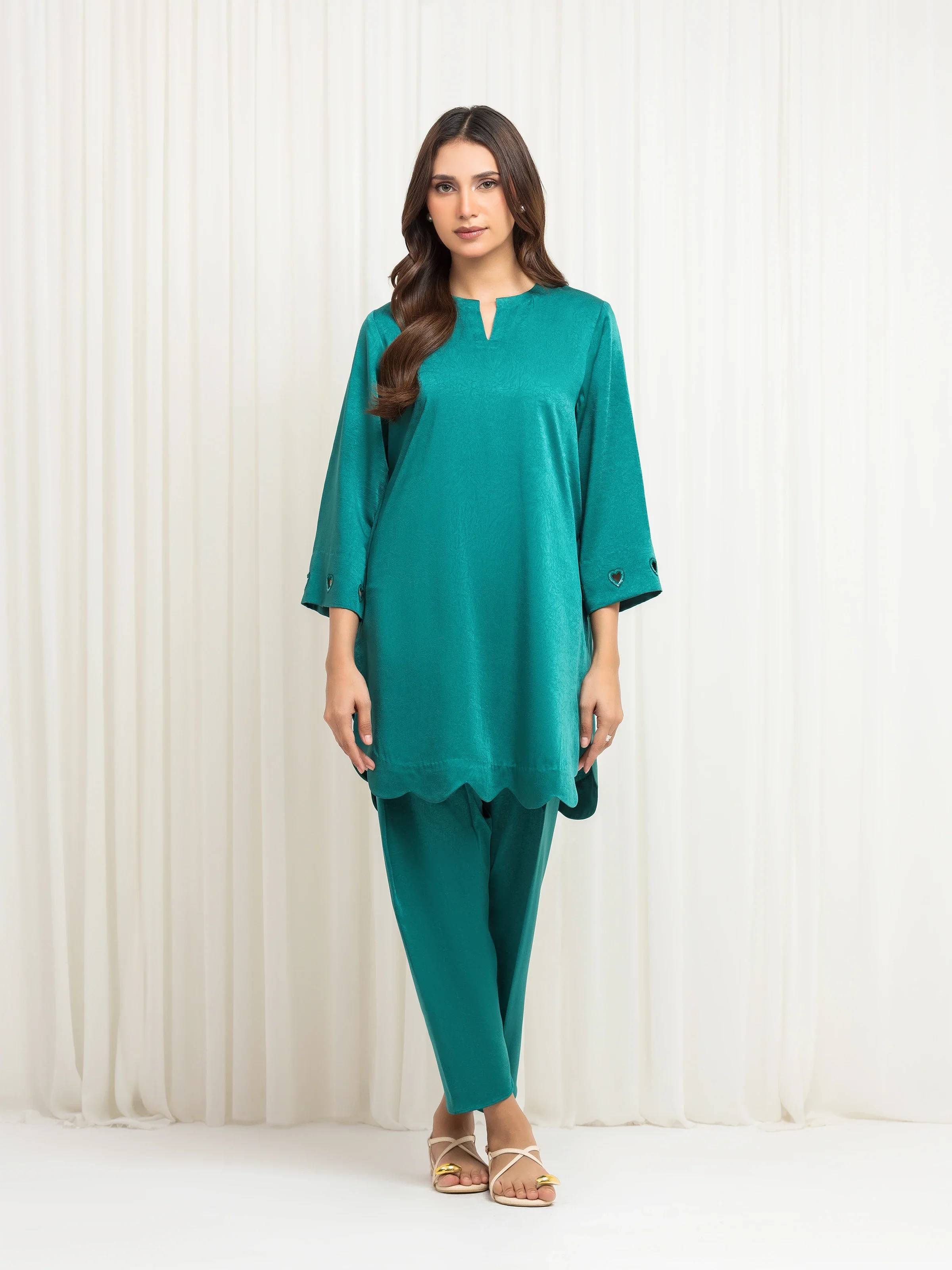 Pret Embroidered Polyester Co-Ord Set - EWTKED6-86090ST