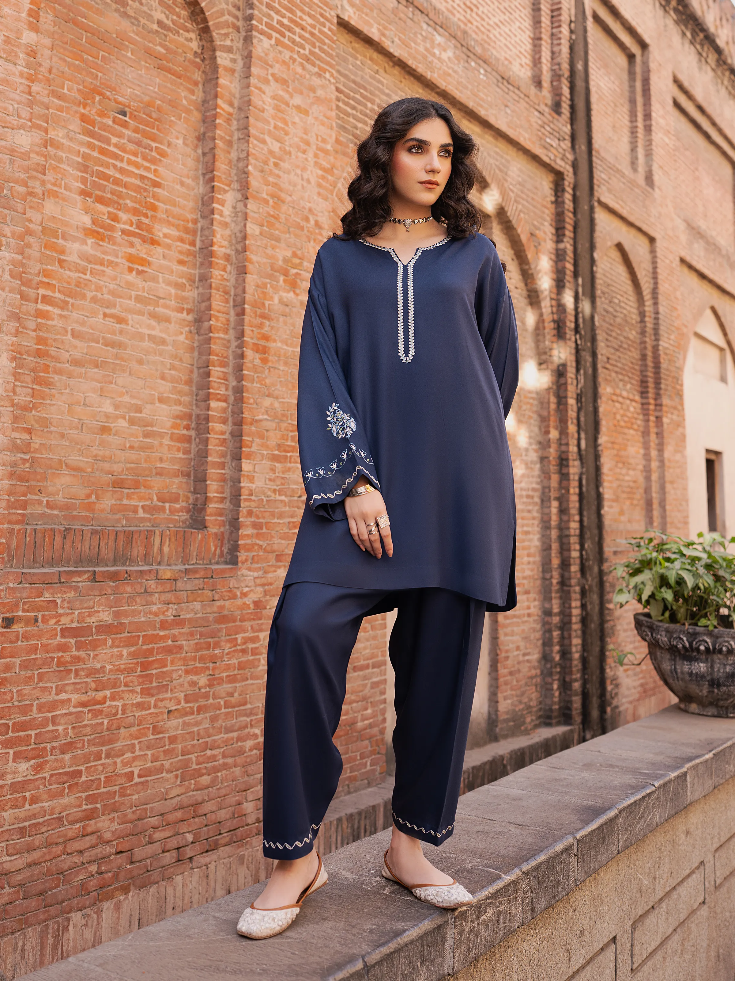 Pret Embroidered Viscose Co-Ord Set - EWTKED5-84050ST