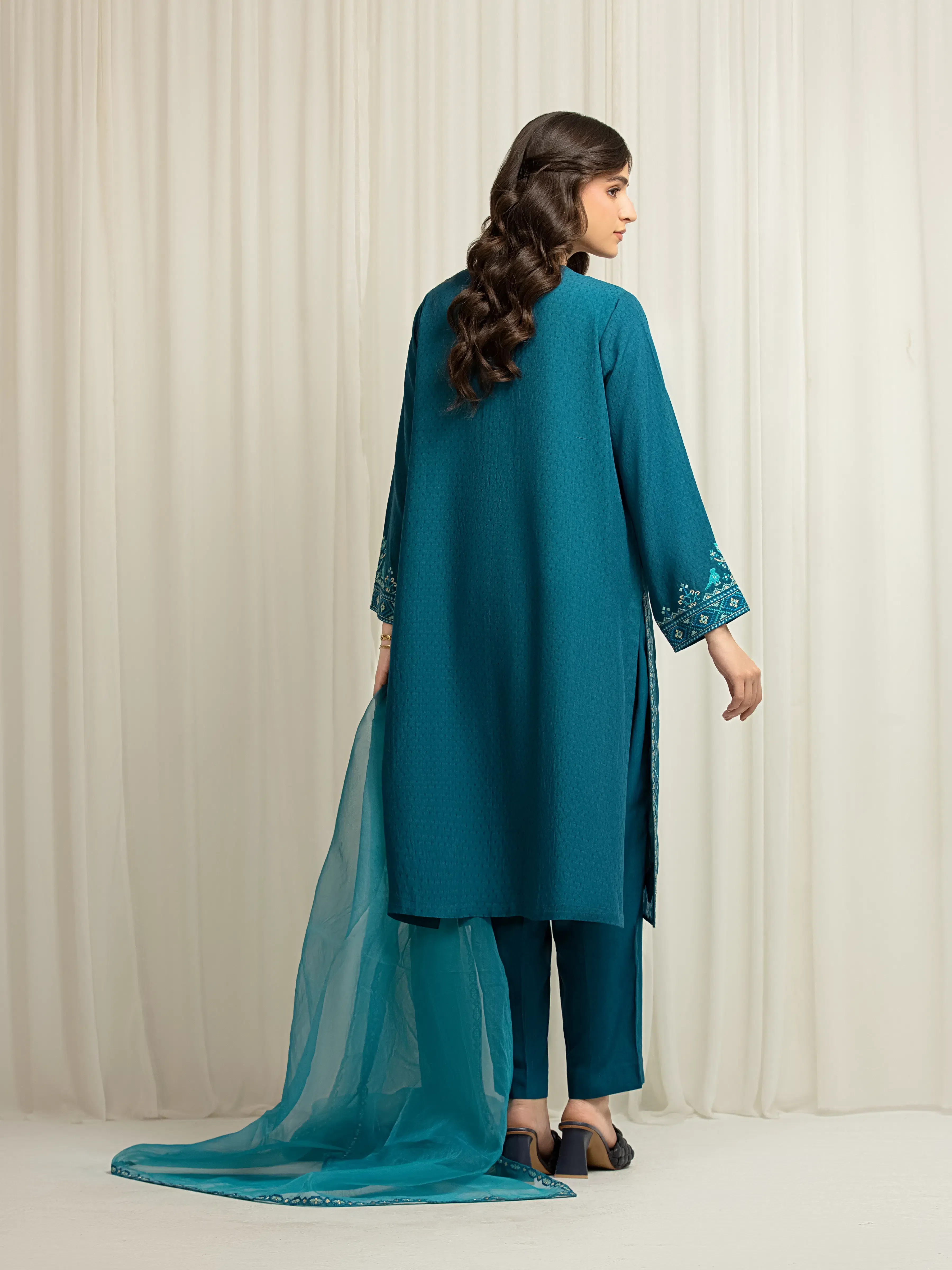 Pret Embroidered Dobby Filament Viscose Suit - EWTKED6-84117-3P - Image 6