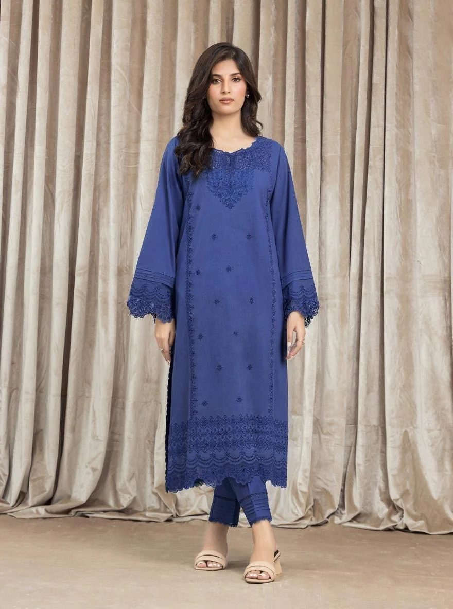 Unstitched Embroidered Cambric Shirt Trouser - EWU24V2-28616ST