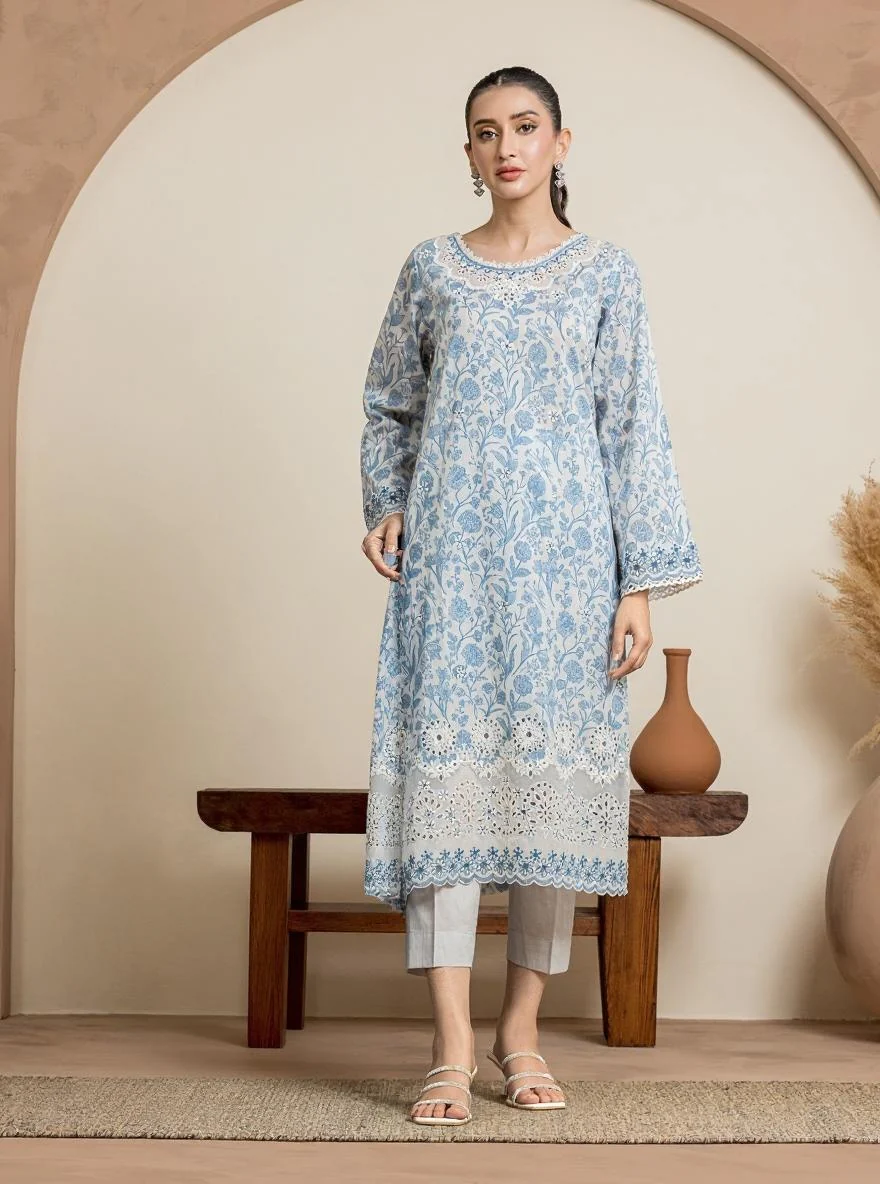 Unstitched Embroidered Lawn Shirt Trouser - EWU24V1-28606ST