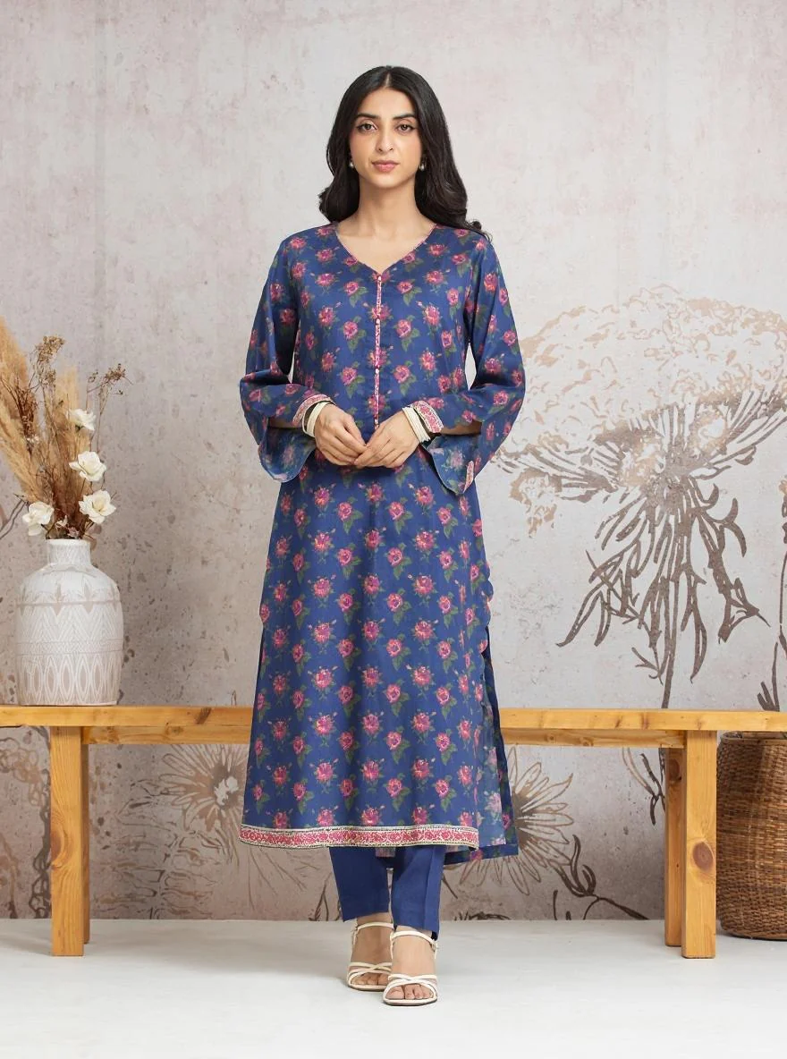 Unstitched Printed Cambric Shirt - EWU24M2-023S