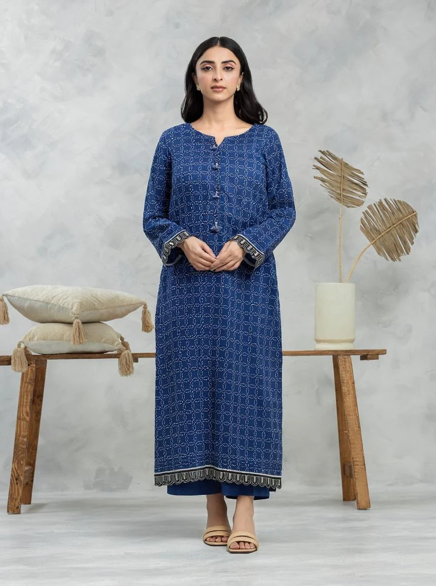 Unstitched Printed Cambric Shirt Trouser - EWU24A2-28384ST
