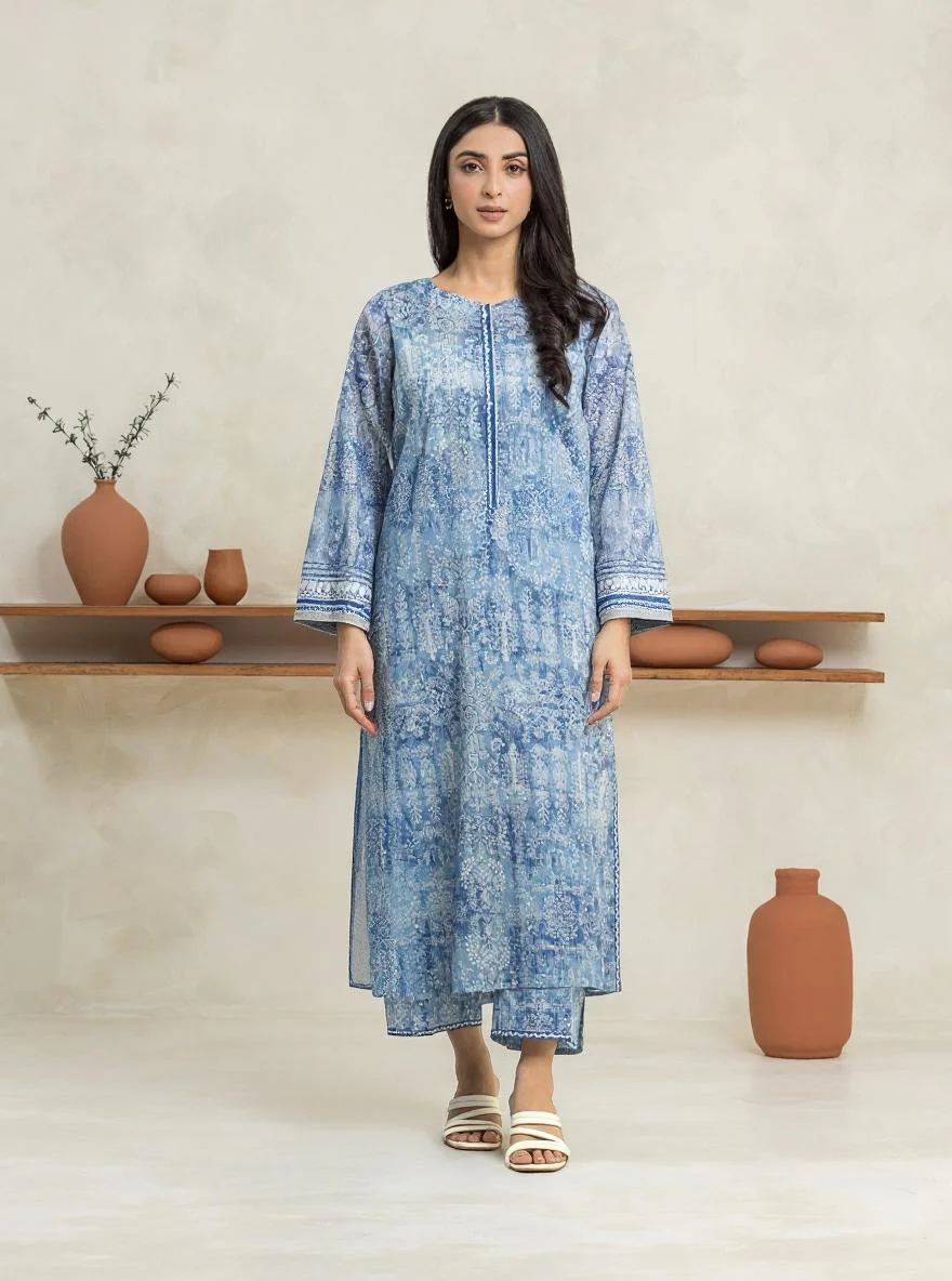 Unstitched Printed Lawn Shirt - EWU24A1-29036S