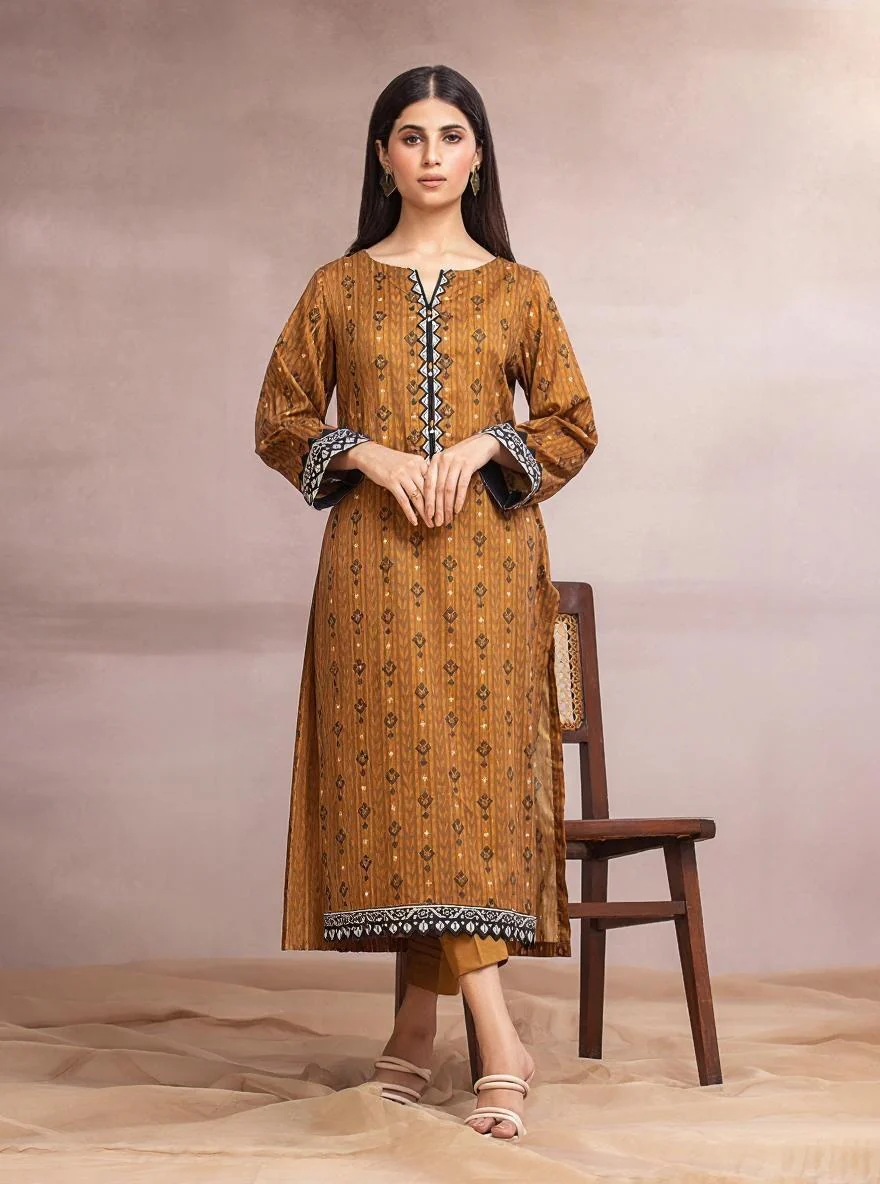 Unstitched Printed Khaddar Shirt - EWU24A3-27142S