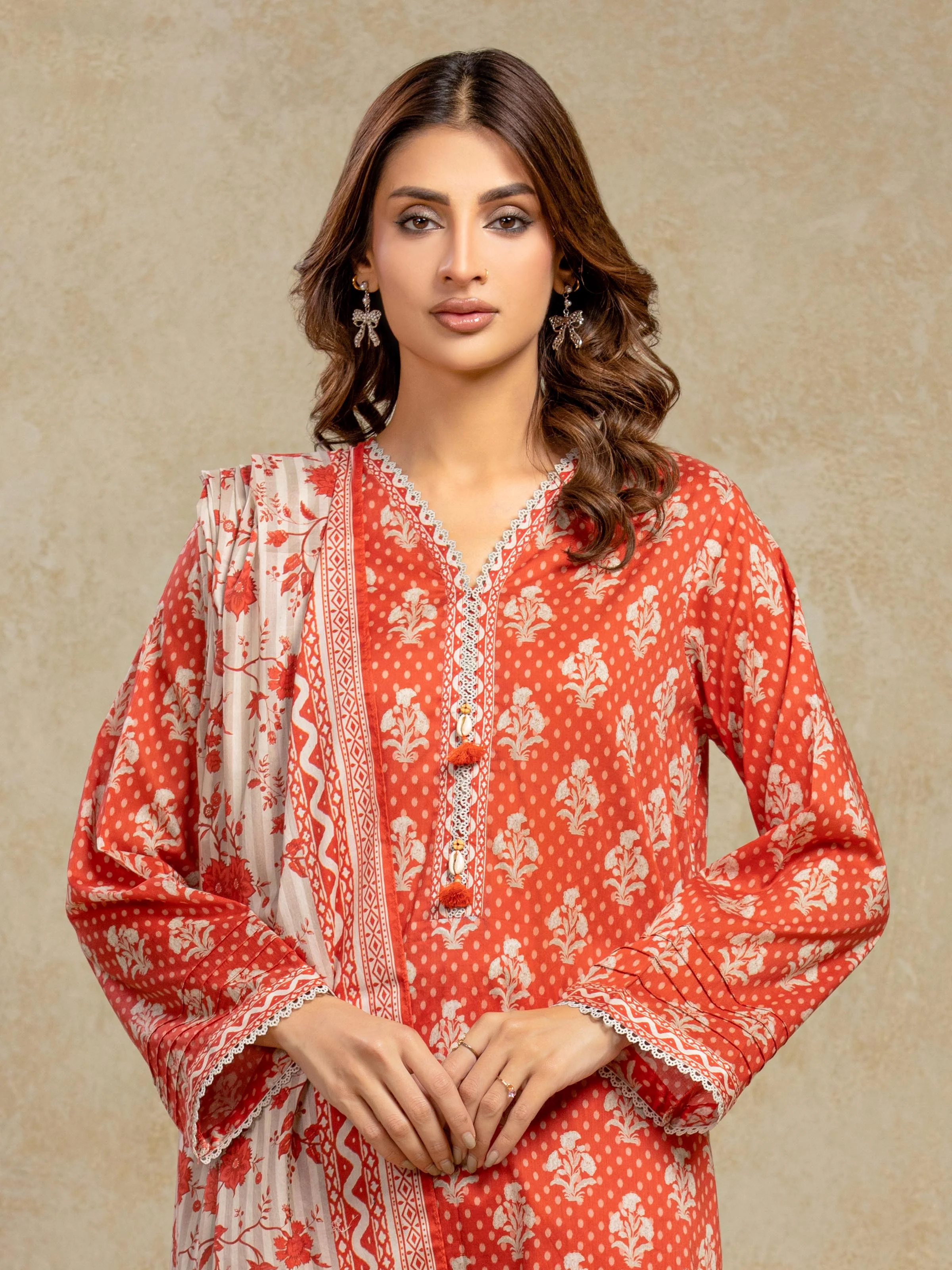 Unstitched Printed Khaddar Suit - EWU5A3-35938-3P - Image 2