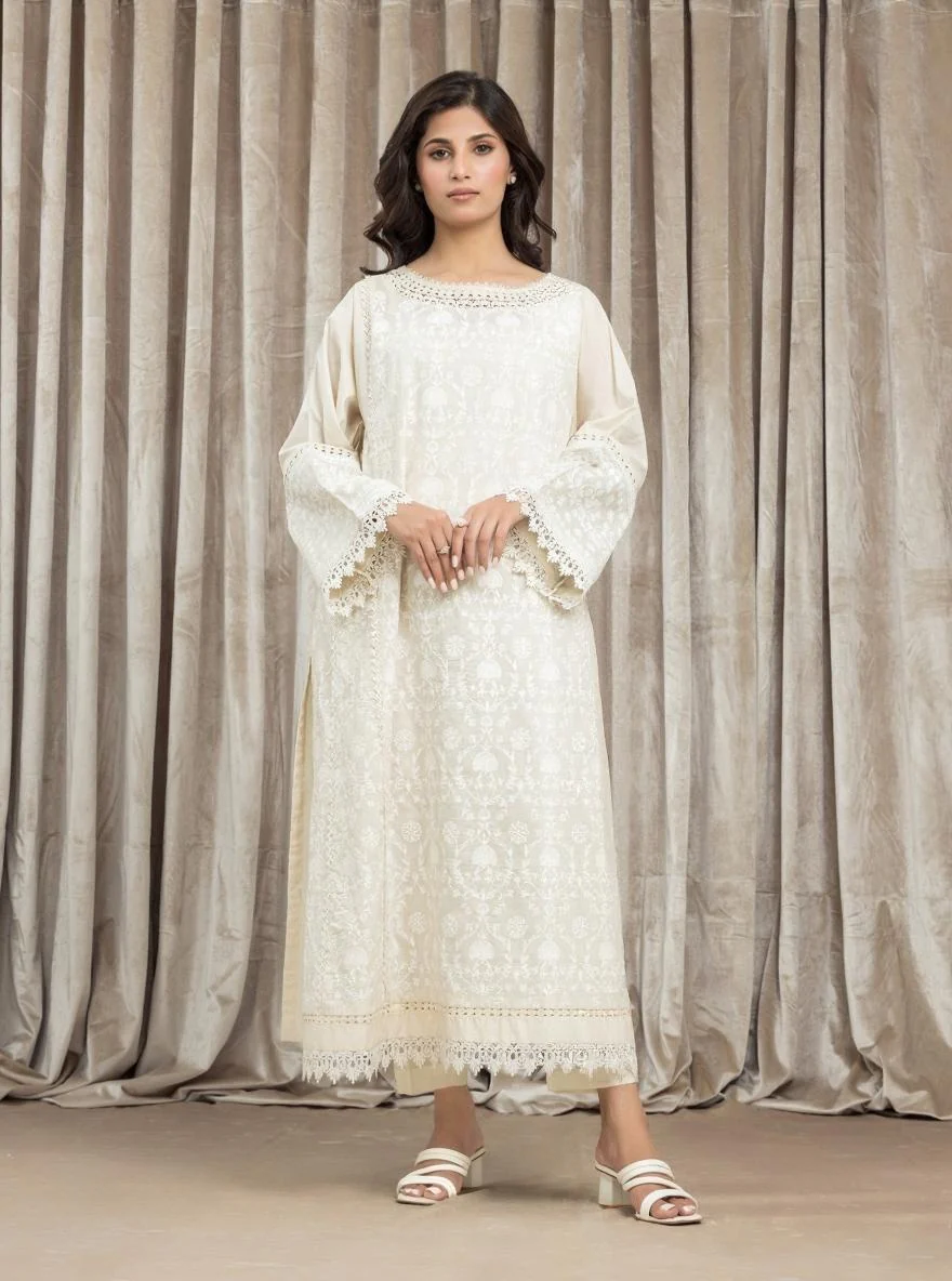 Unstitched Embroidered Cambric Shirt Trouser - EWU24V2-28624ST