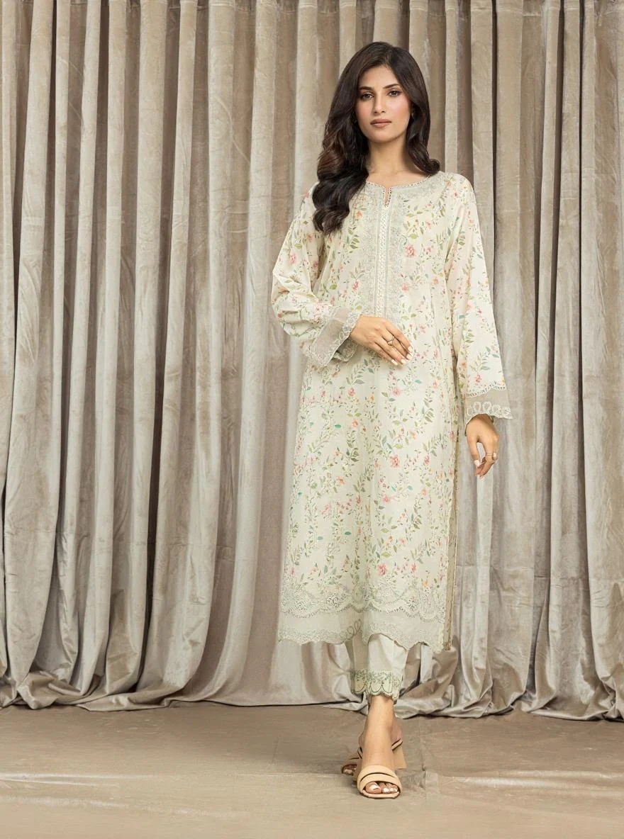 Unstitched Embroidered Lawn Shirt Trouser - EWU24V1-28611ST