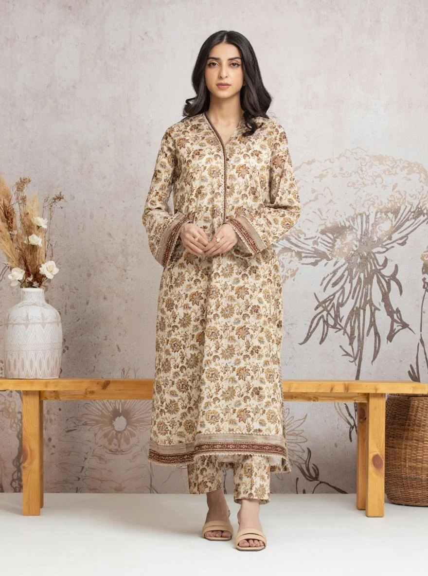 Unstitched Printed Cambric Shirt Trouser - EWU24M2-018ST