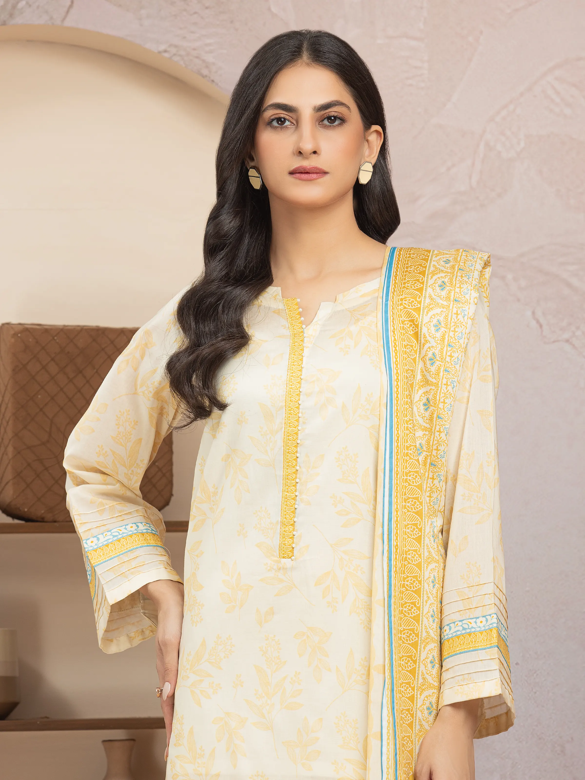 Unstitched Printed Lawn Shirt Dupatta - EWU5A1-35201SD - Image 2