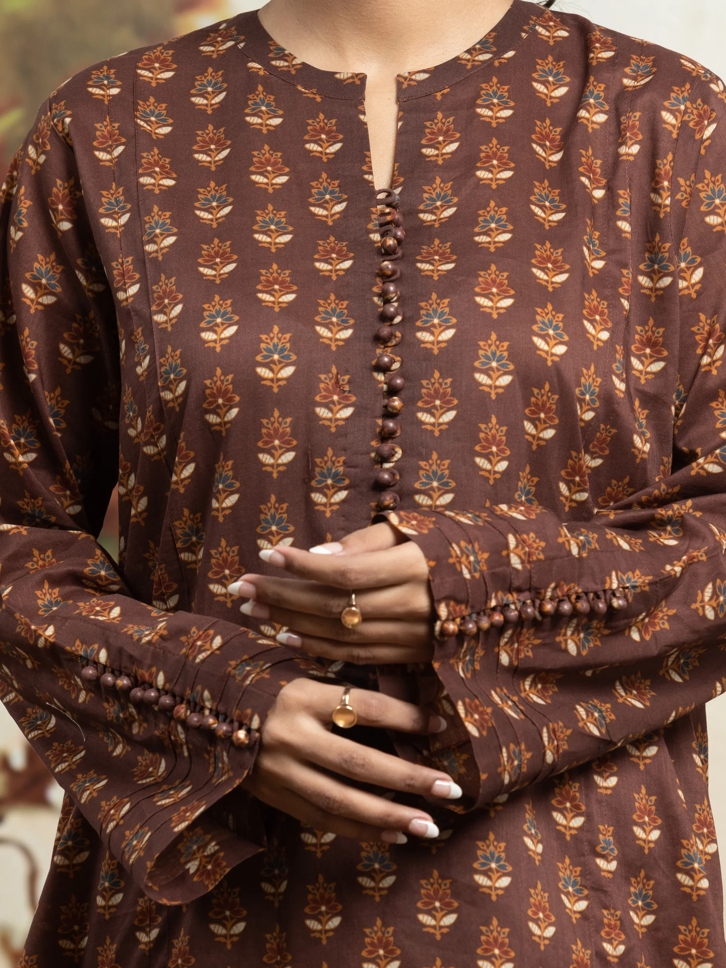Unstitched Printed Khaddar Shirt Trouser - EWU24A3-29719ST - Image 2