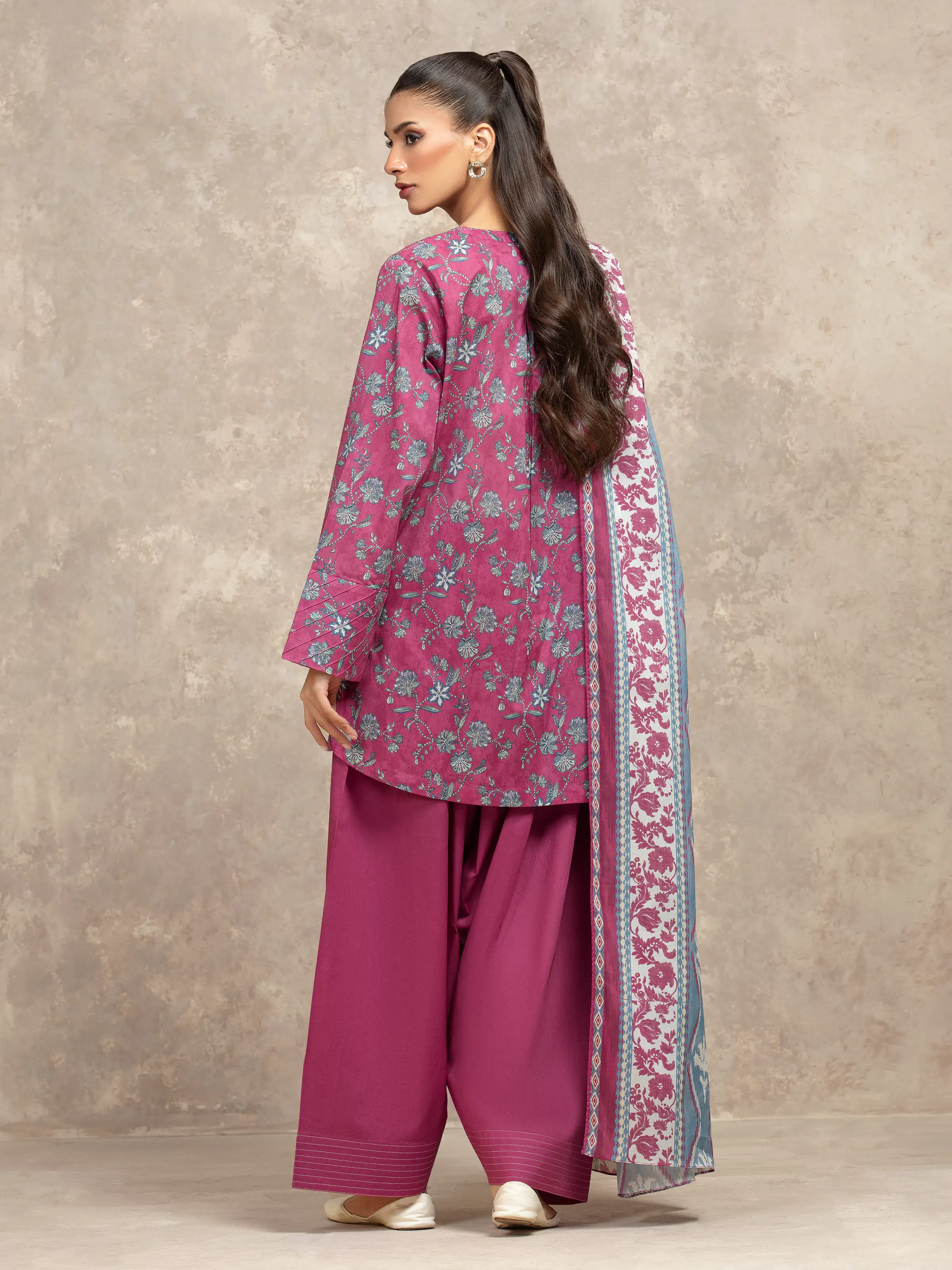 Unstitched Printed Khaddar Suit - EWU5A3-36031-3P - Image 6