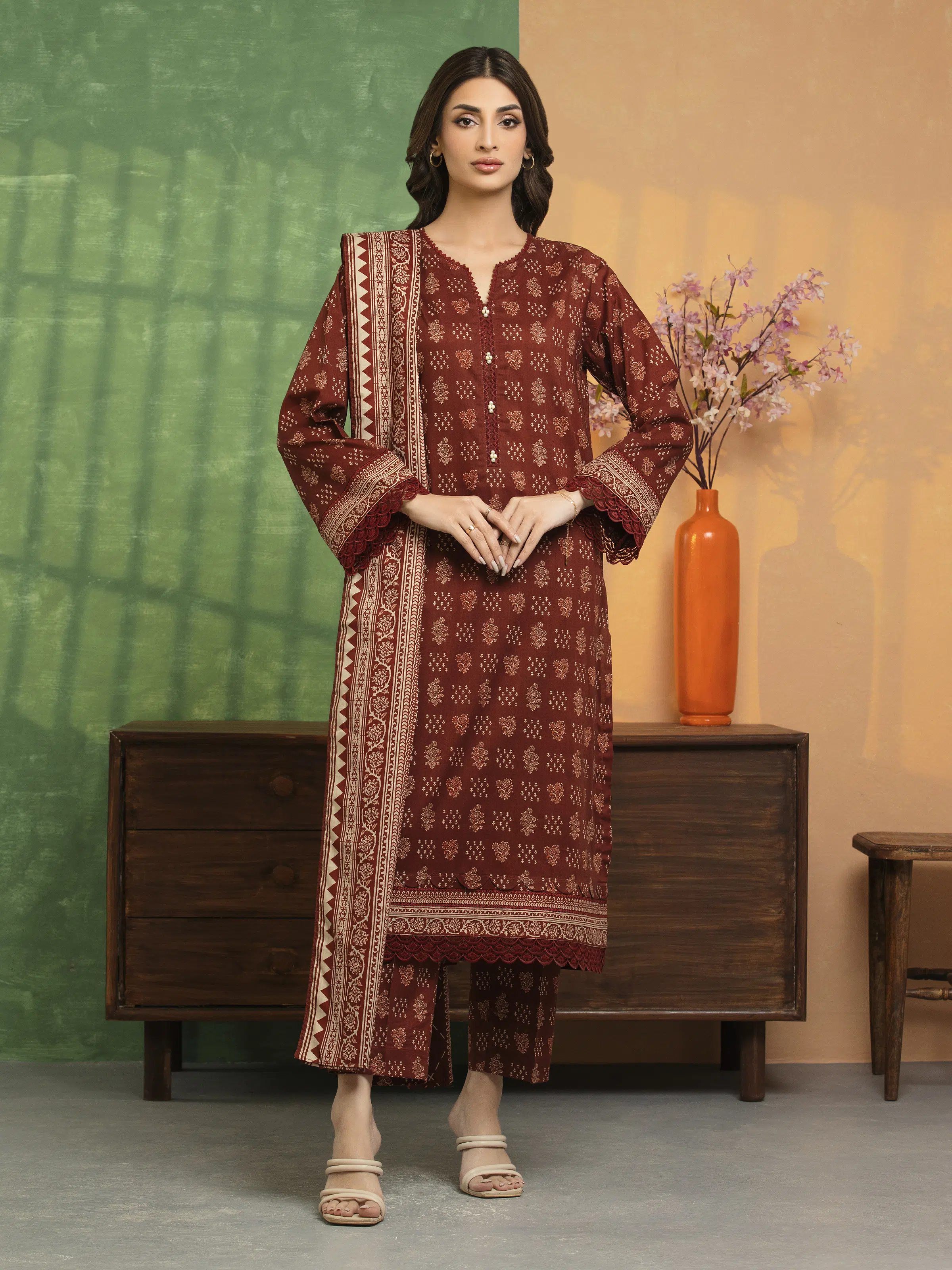 Unstitched Printed Lawn Suit - EWU5A1-35657-3P