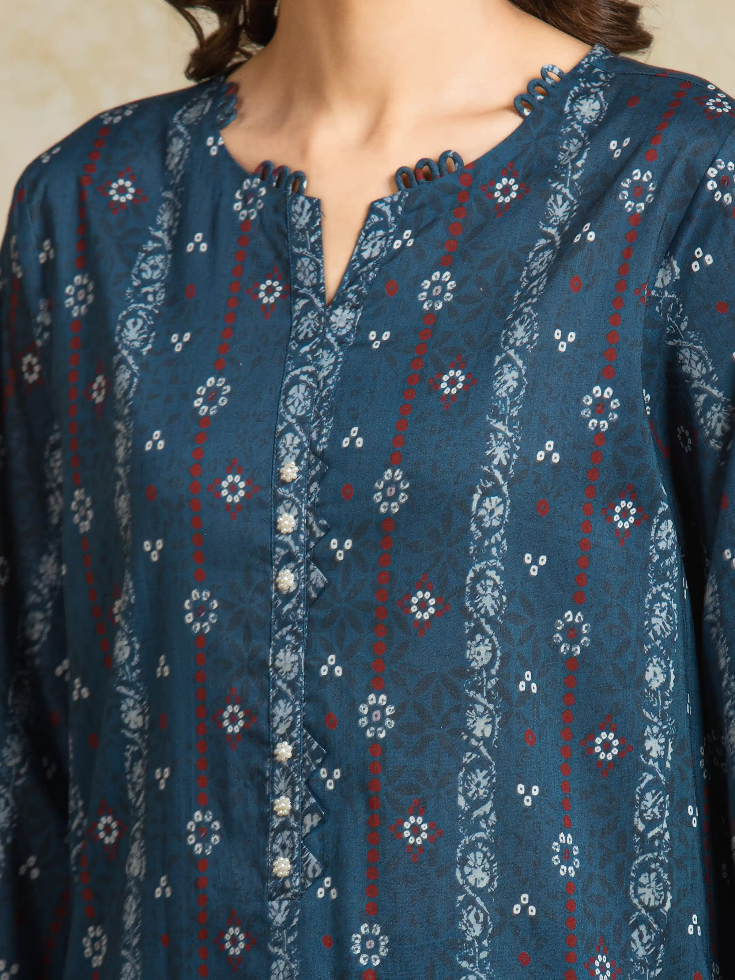 Unstitched Printed Khaddar Suit - EWU5A3-35909-3P - Image 4